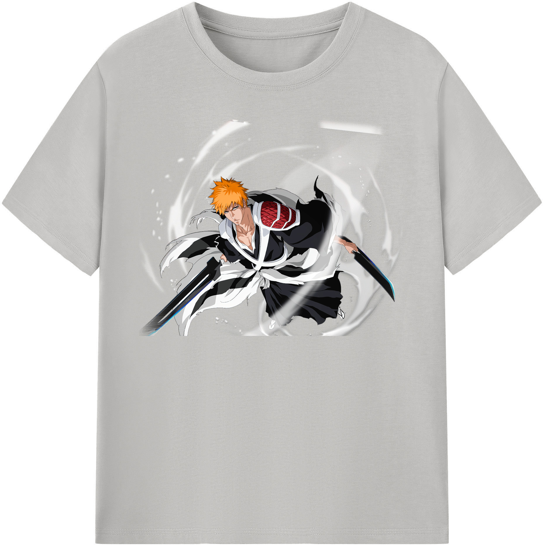 （画像用） ブリーチ 黒崎一護（くろさき いちご）BLEACH Kurosaki Ichigo レディースカジュアルプリントTシャツ（綿100％）
