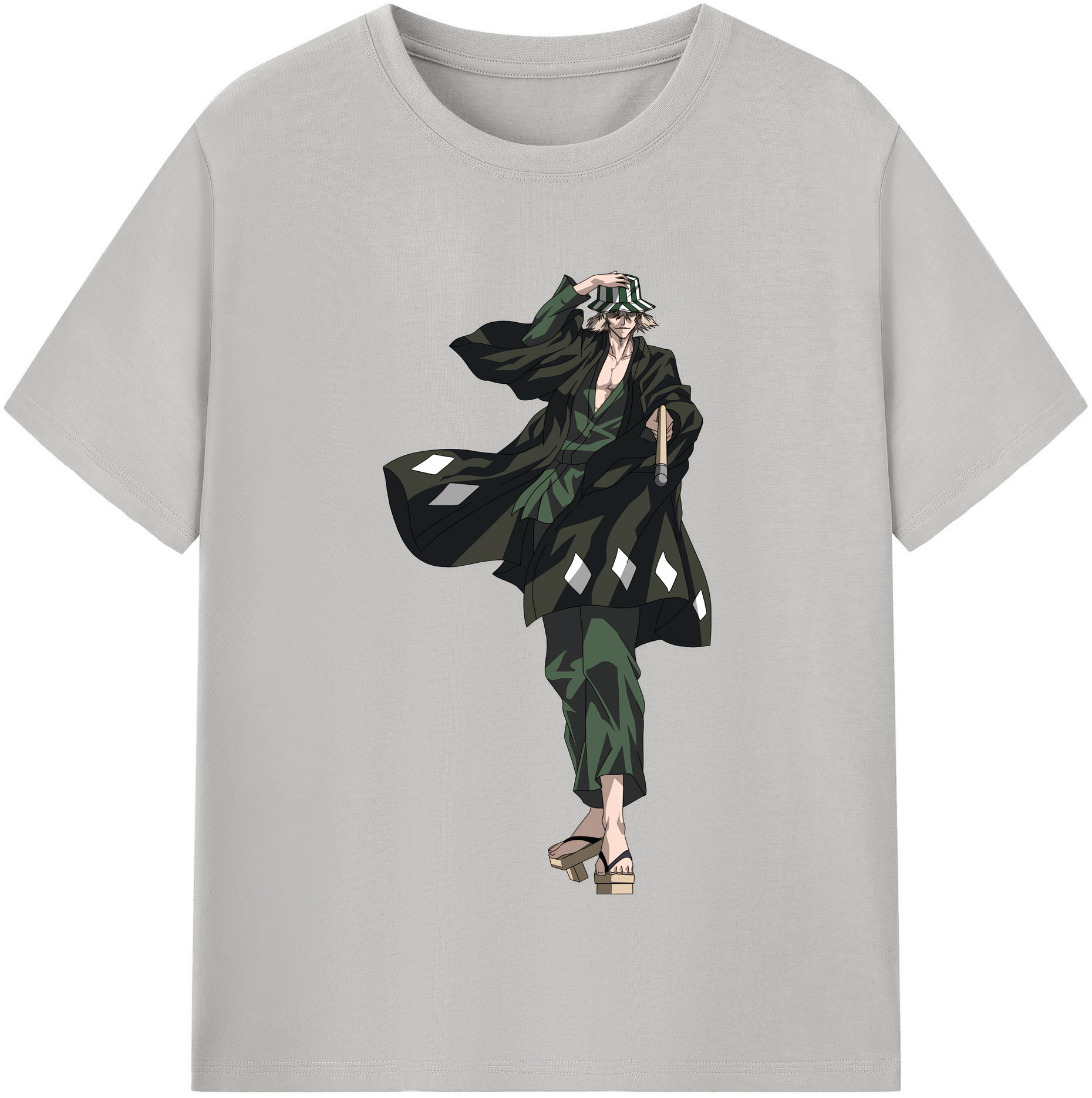 （画像用） "ブリーチ 浦原 喜助（うらはら きすけ） BLEACH Urahara Kisuke " レディースカジュアルプリントTシャツ（綿100％）