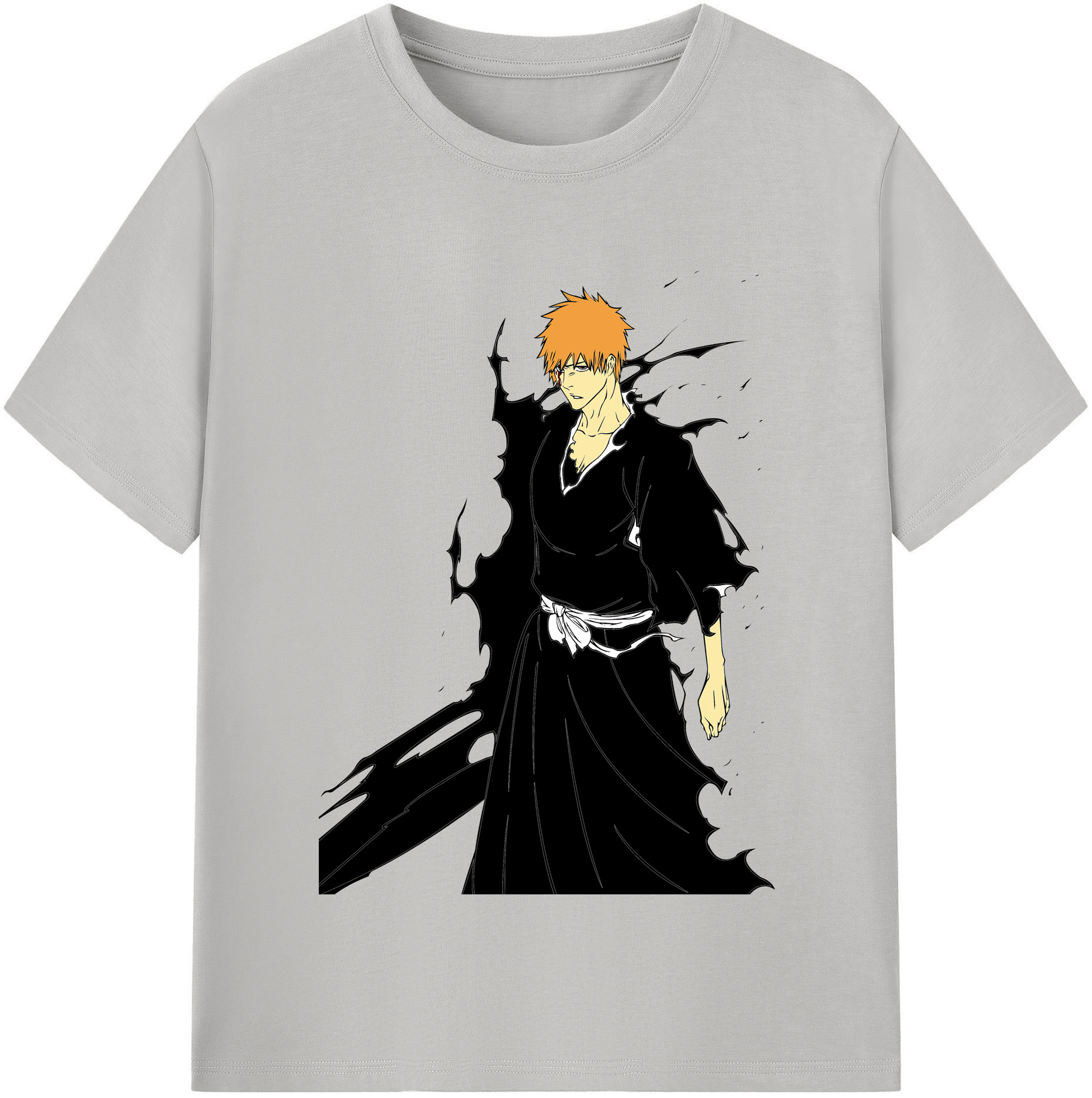 （画像用） ブリーチ 黒崎一護（くろさき いちご）BLEACH Kurosaki Ichigo レディースカジュアルプリントTシャツ（綿100％）