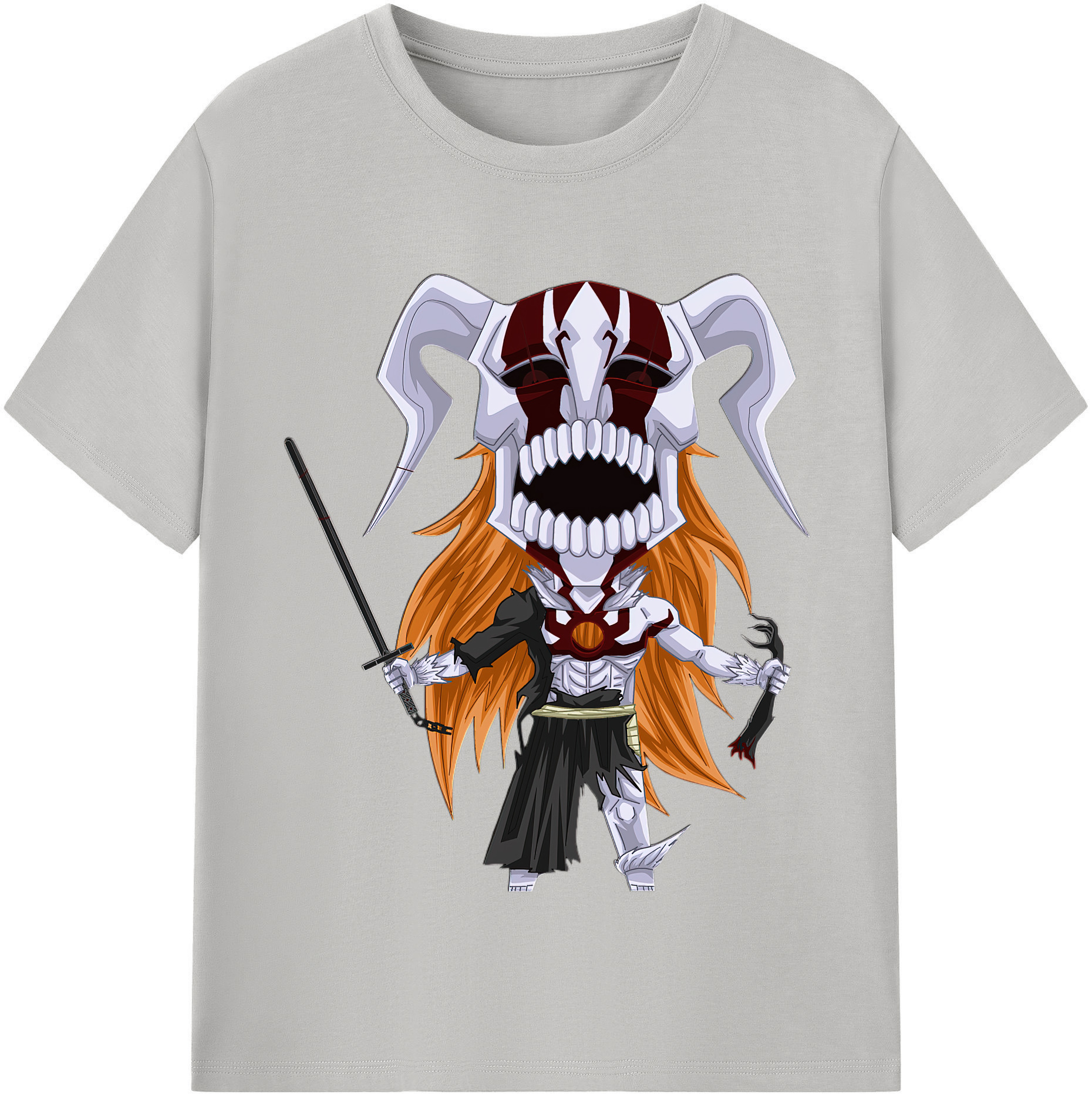 （画像用） ブリーチ 黒崎一護（くろさき いちご）BLEACH Kurosaki Ichigo レディースカジュアルプリントTシャツ（綿100％）