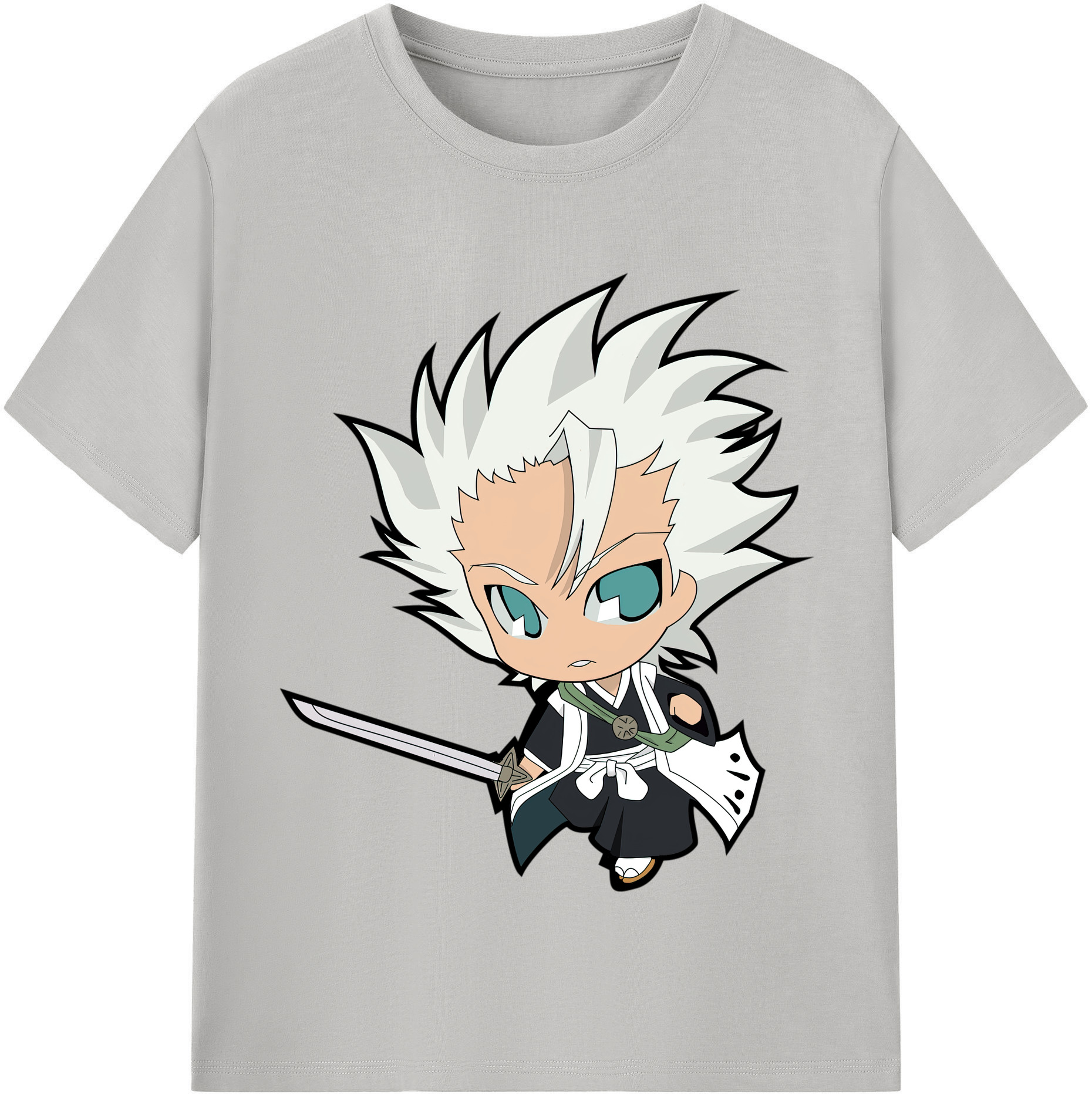 （画像用） ブリーチ 日番谷冬獅郎（ひつがや とうしろう） BLEACH Hitsugaya Toushirou レディースカジュアルプリントTシャツ（綿100％）
