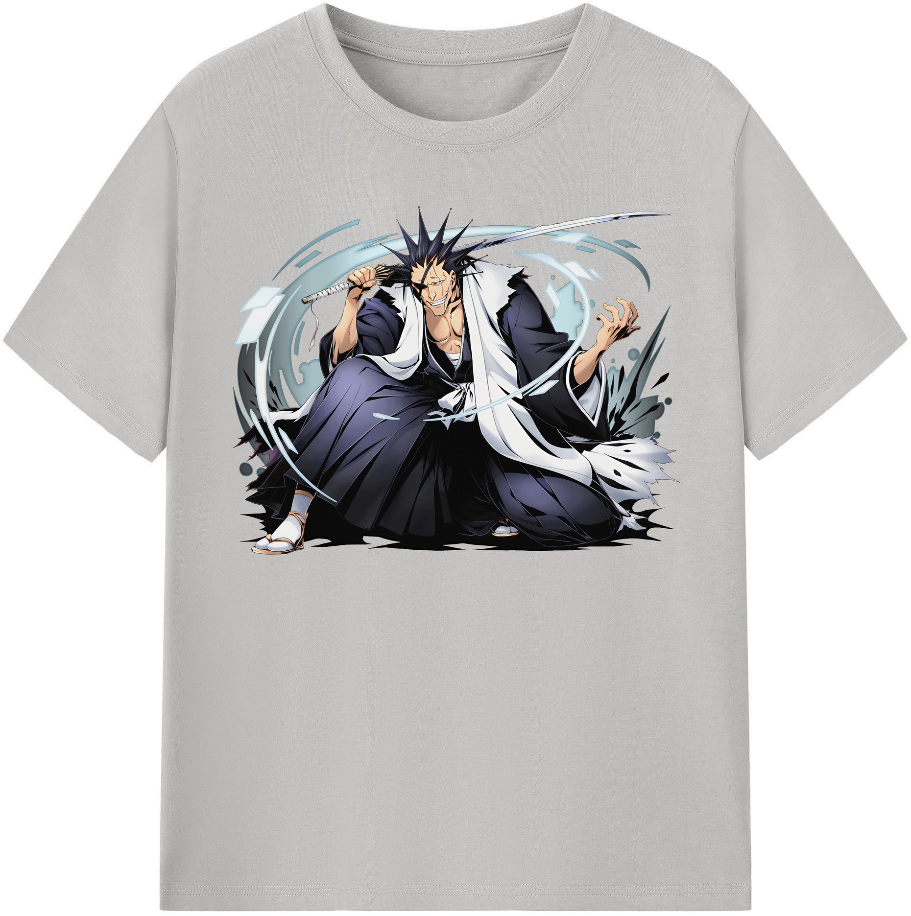 （画像用） ブリーチ ざらき けんぱち BLEACH Zaraki Kenpachi レディースカジュアルプリントTシャツ（綿100％）