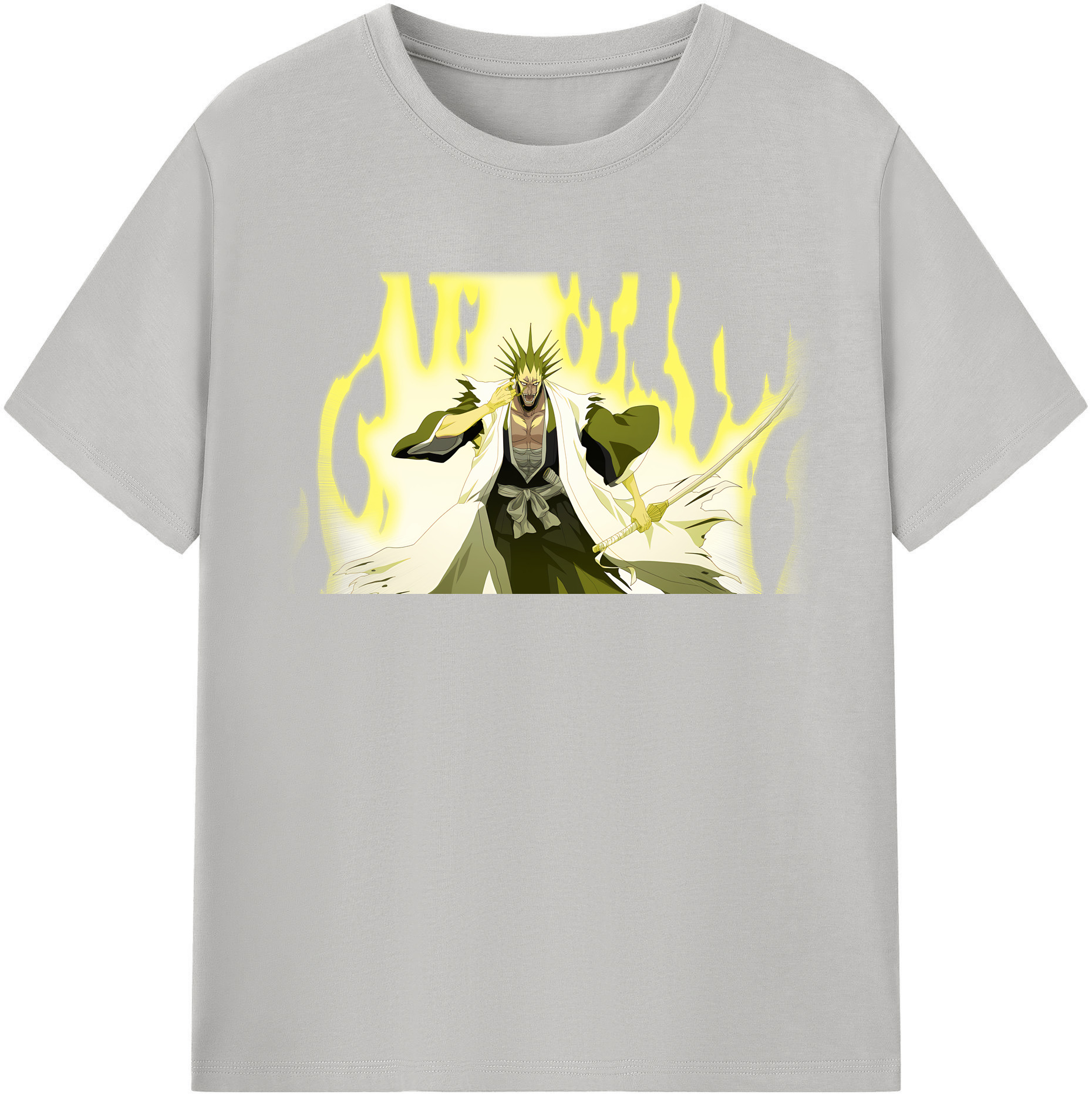 （画像用） ブリーチ ざらき けんぱち BLEACH Zaraki Kenpachi レディースカジュアルプリントTシャツ（綿100％）