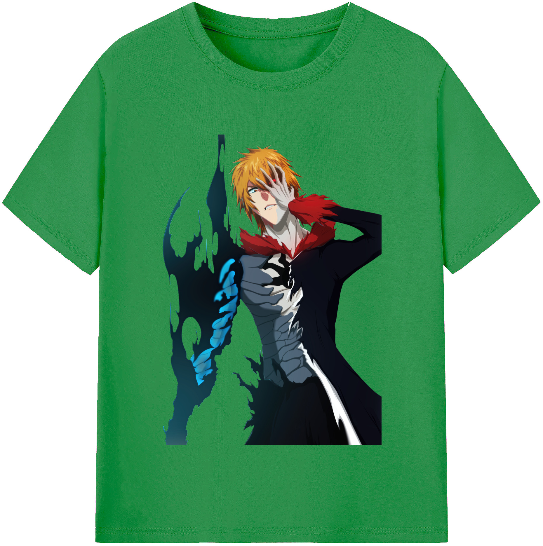 （画像用） ブリーチ 黒崎一護（くろさき いちご）BLEACH Kurosaki Ichigo レディースカジュアルプリントTシャツ（綿100％）