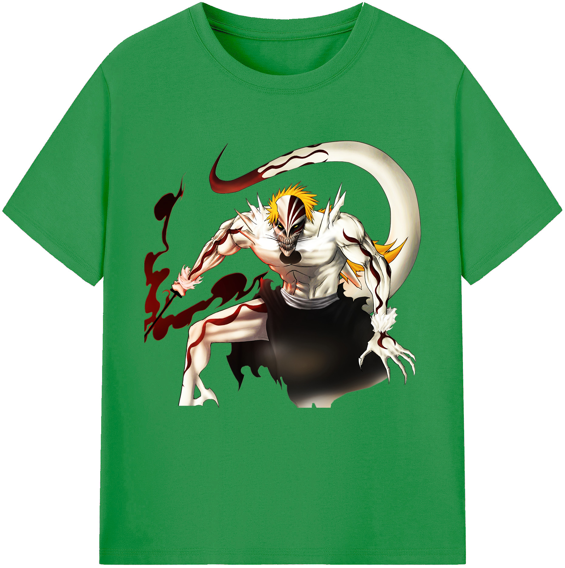（画像用） ブリーチ 黒崎一護（くろさき いちご）BLEACH Kurosaki Ichigo レディースカジュアルプリントTシャツ（綿100％）