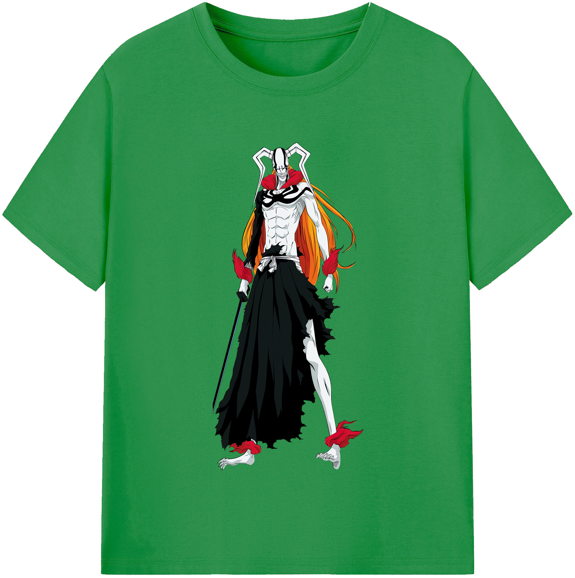 （画像用） ブリーチ 黒崎一護（くろさき いちご）BLEACH Kurosaki Ichigo レディースカジュアルプリントTシャツ（綿100％）