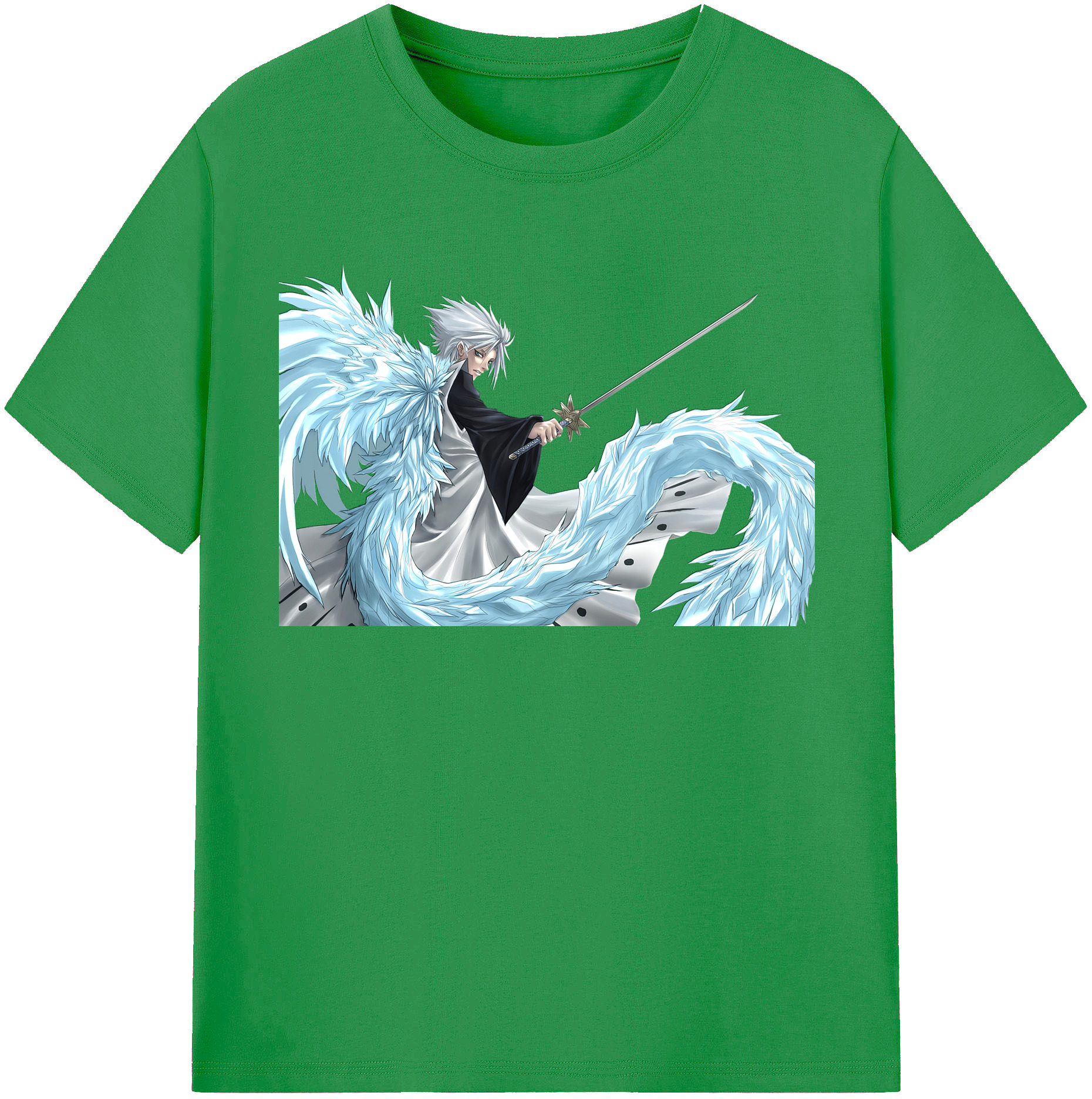 （画像用） ブリーチ 日番谷冬獅郎（ひつがや とうしろう） BLEACH Hitsugaya Toushirou レディースカジュアルプリントTシャツ（綿100％）