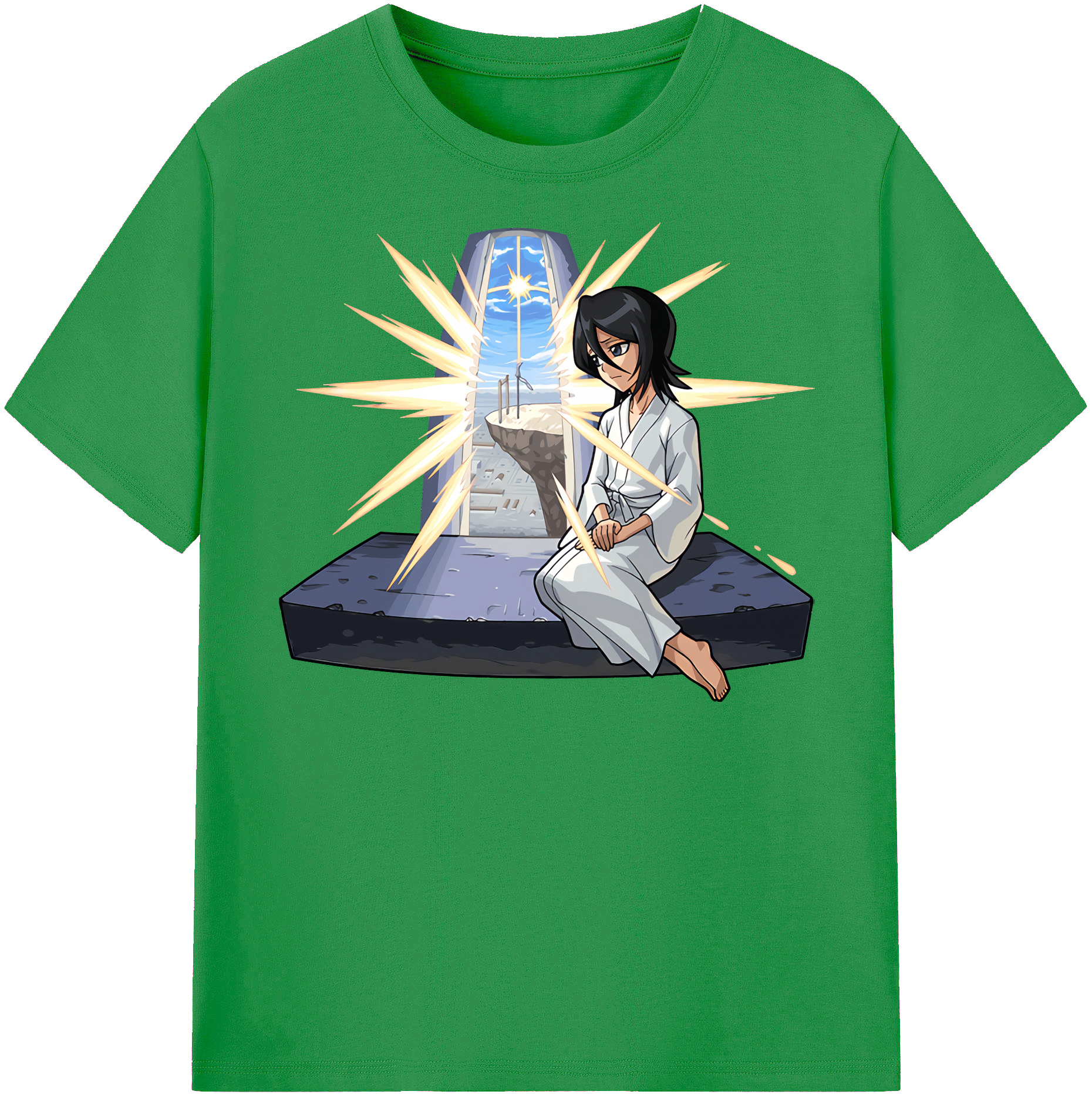 （画像用） ブリーチ 朽木ルキア BLEACH Kuchiki Rukia レディースカジュアルプリントTシャツ（綿100％）