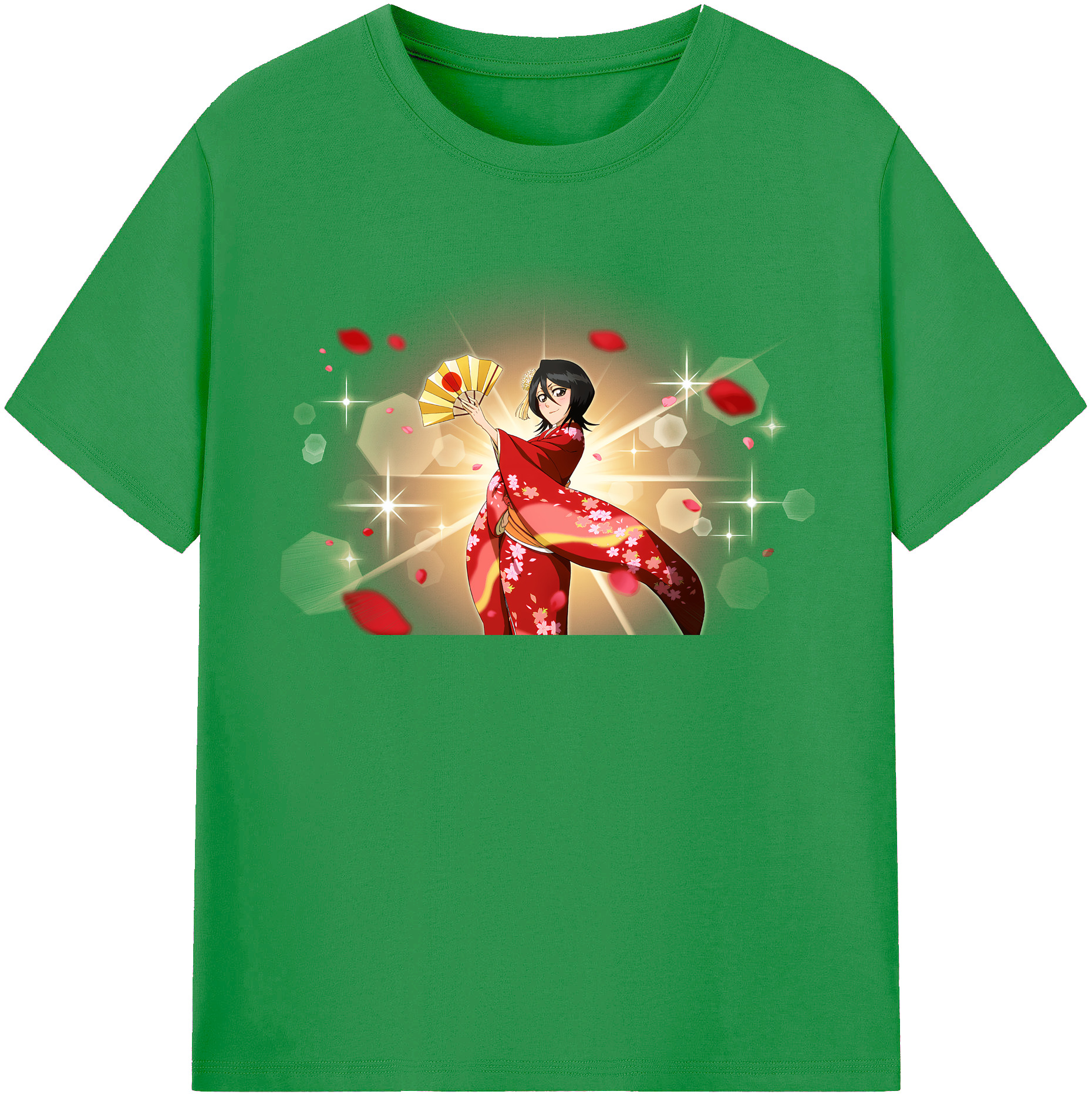 （画像用） ブリーチ 朽木ルキア BLEACH Kuchiki Rukia レディースカジュアルプリントTシャツ（綿100％）