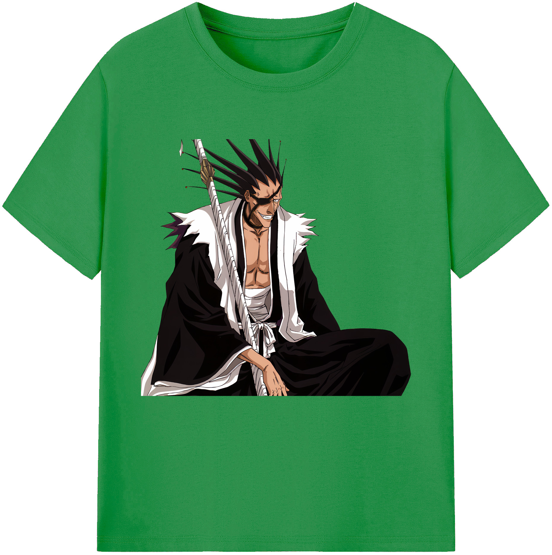 （画像用） ブリーチ ざらき けんぱち BLEACH Zaraki Kenpachi レディースカジュアルプリントTシャツ（綿100％）