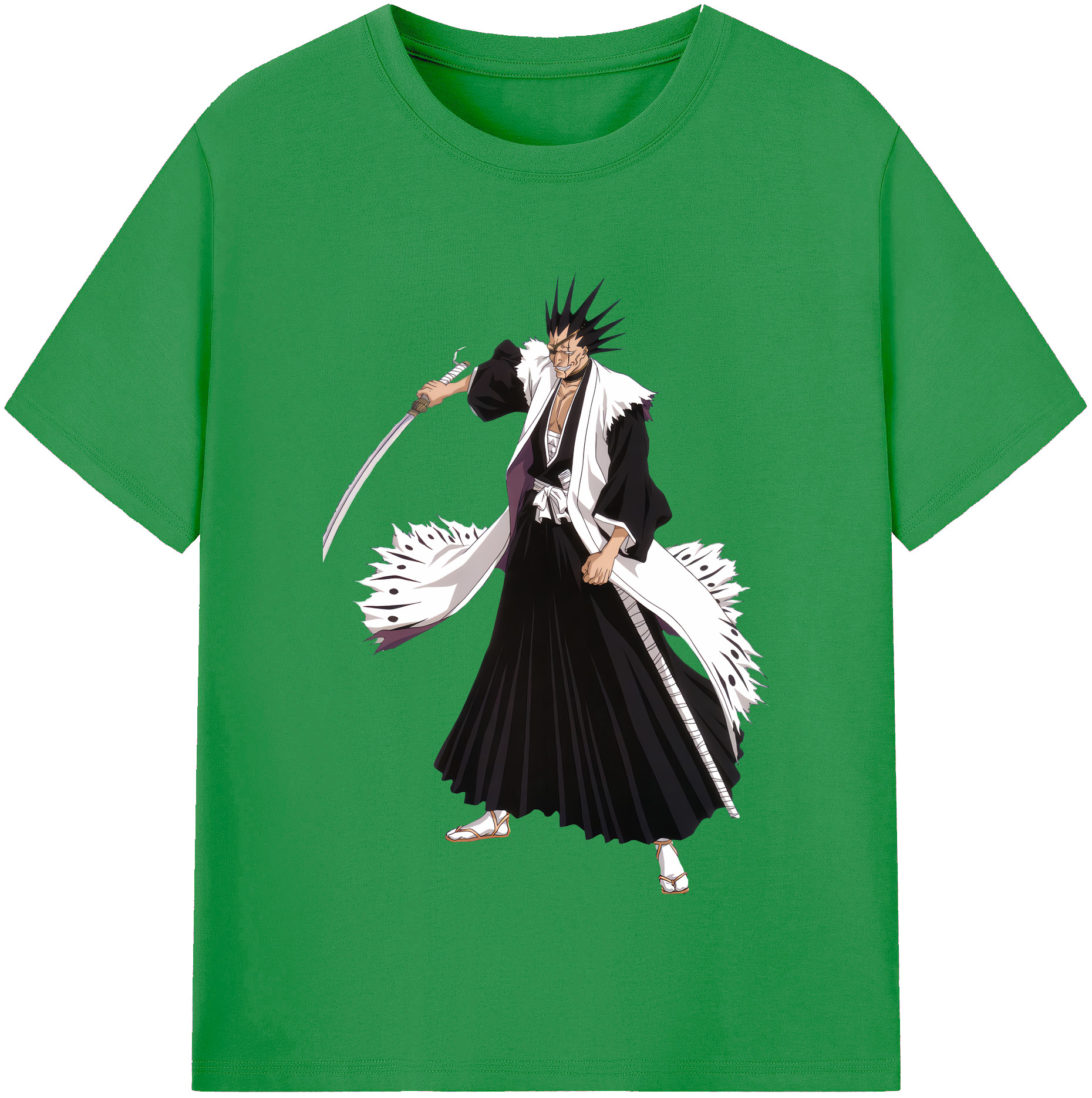 （画像用） ブリーチ ざらき けんぱち BLEACH Zaraki Kenpachi レディースカジュアルプリントTシャツ（綿100％）