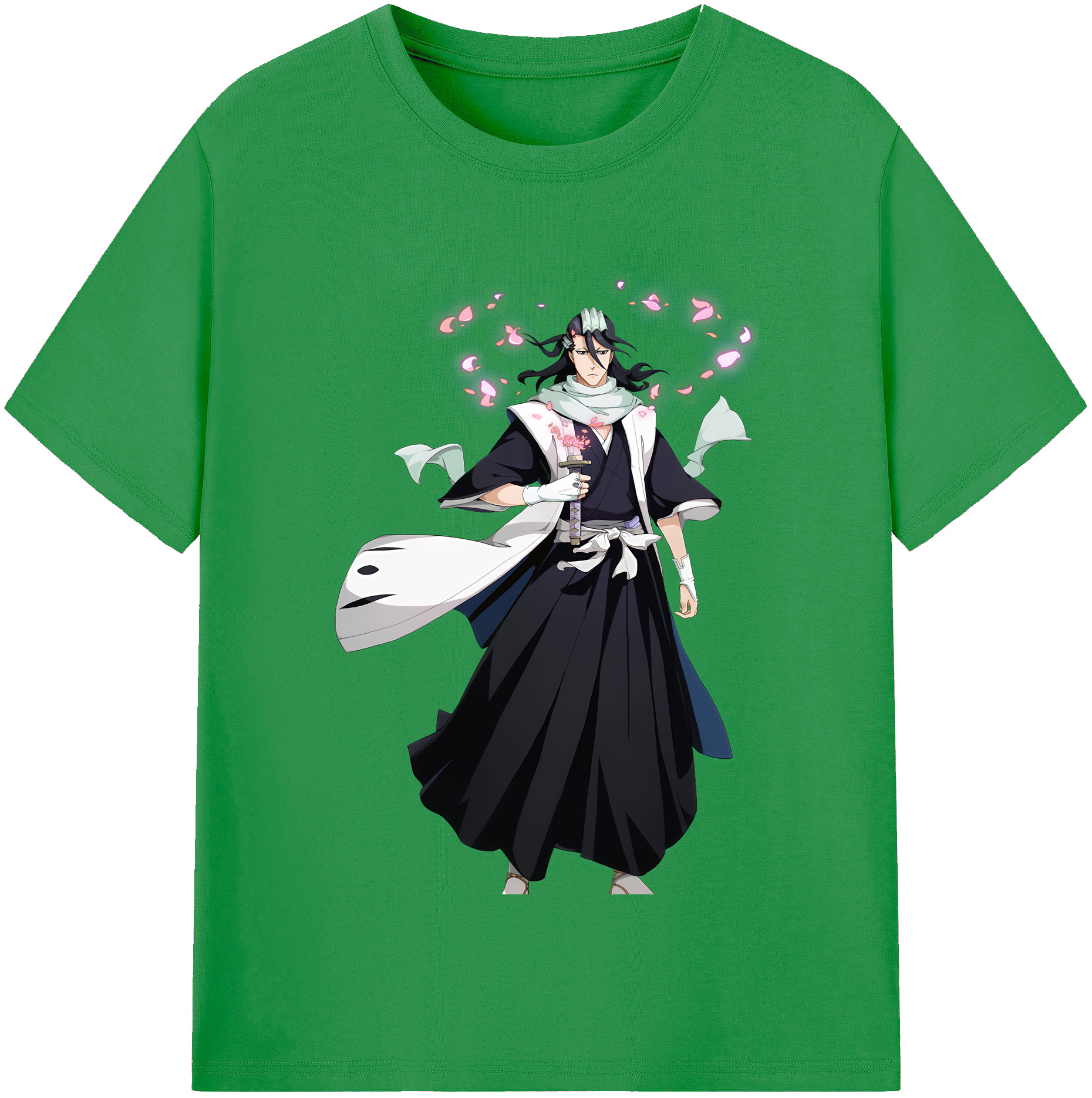（画像用） ブリーチ くちき びゃくや BLEACH Kuchiki Byakuya レディースカジュアルプリントTシャツ（綿100％）