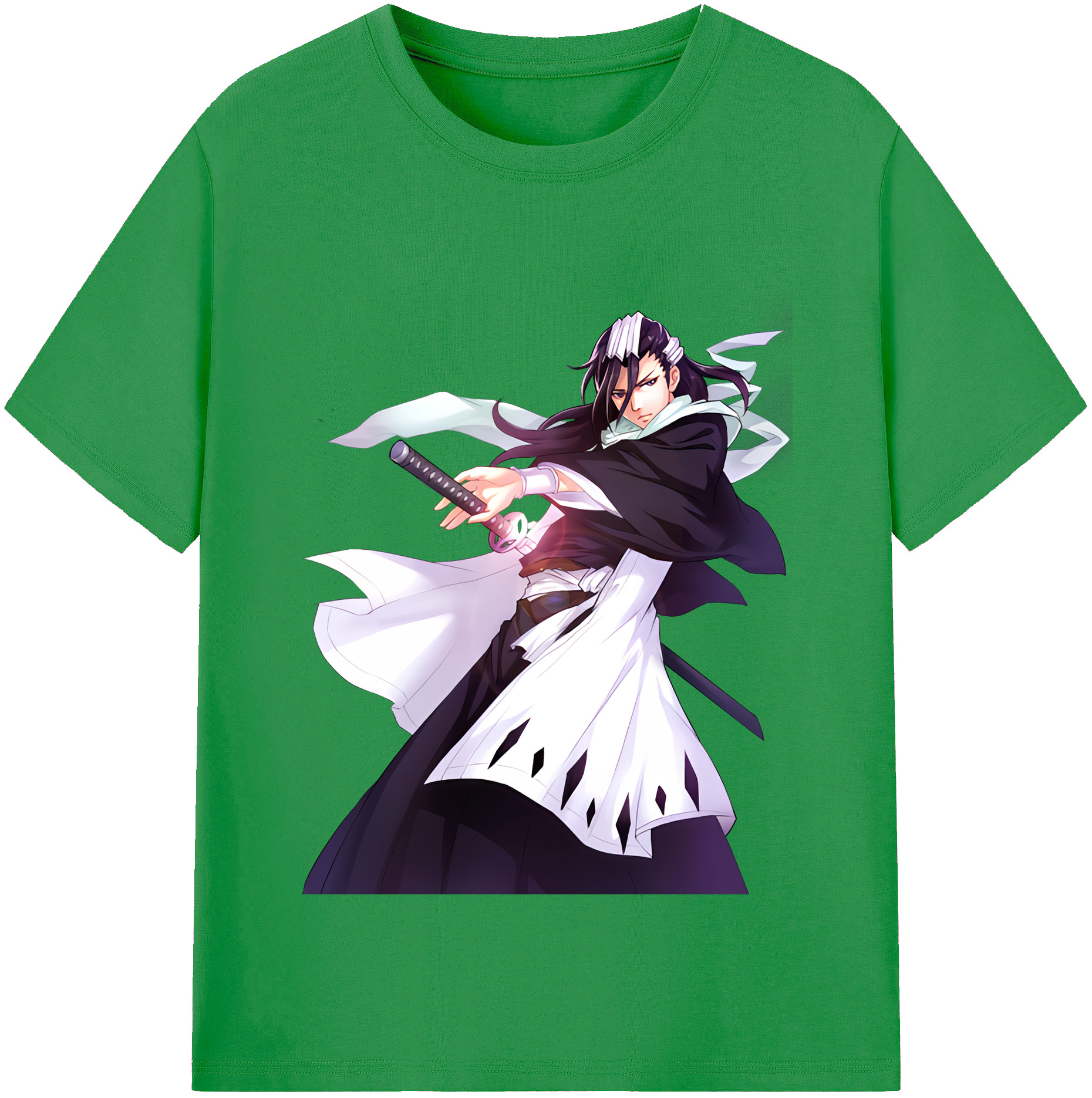 （画像用） ブリーチ くちき びゃくや BLEACH Kuchiki Byakuya レディースカジュアルプリントTシャツ（綿100％）