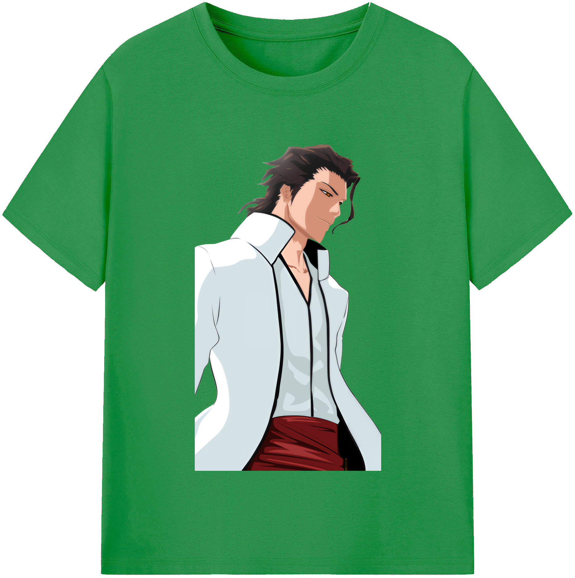 （画像用） ブリーチ 藍染 惣右介（あいぜん そうすけ） BLEACH Aizen Sousuke レディースカジュアルプリントTシャツ（綿100％）