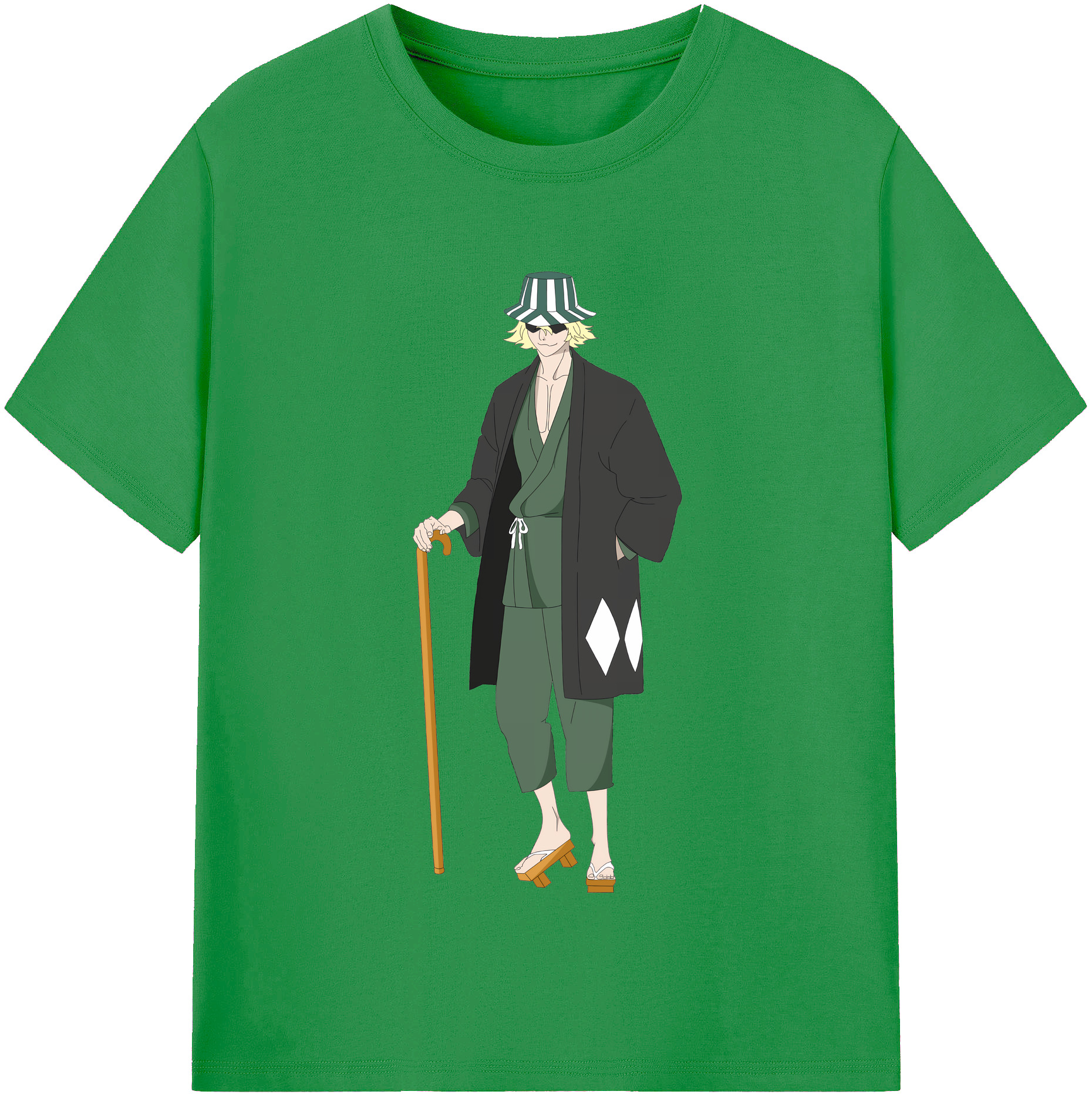 （画像用） "ブリーチ 浦原 喜助（うらはら きすけ） BLEACH Urahara Kisuke " レディースカジュアルプリントTシャツ（綿100％）