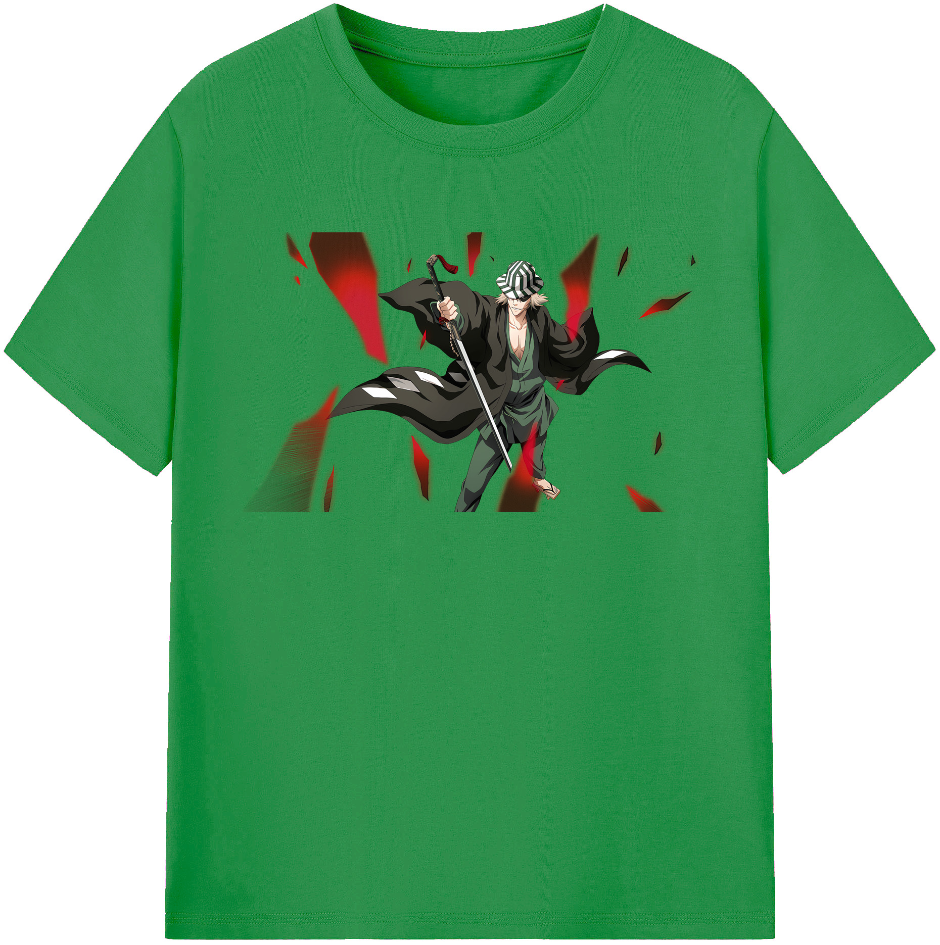 （画像用） "ブリーチ 浦原 喜助（うらはら きすけ） BLEACH Urahara Kisuke " レディースカジュアルプリントTシャツ（綿100％）