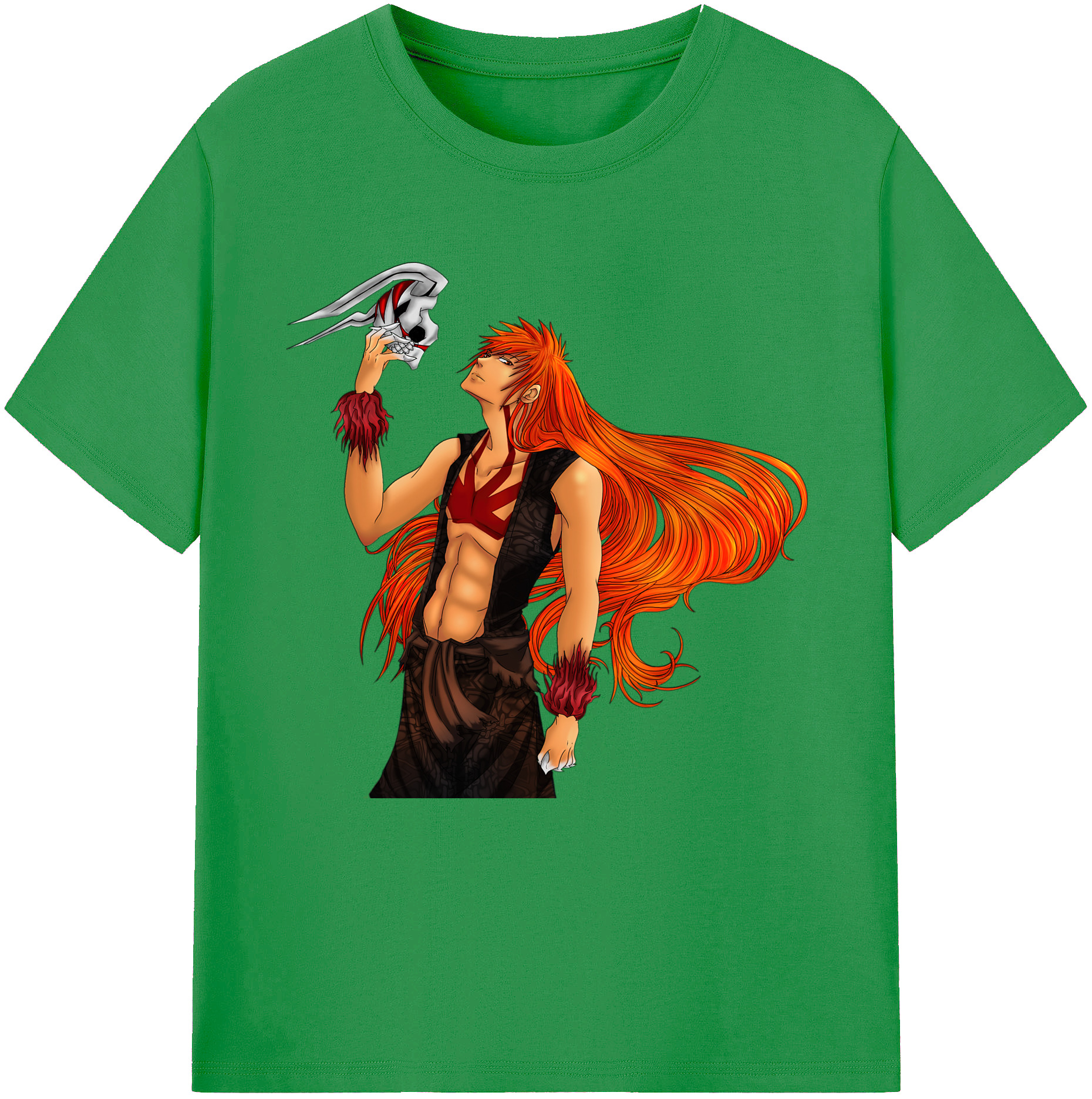 （画像用） ブリーチ 黒崎一護（くろさき いちご）BLEACH Kurosaki Ichigo レディースカジュアルプリントTシャツ（綿100％）