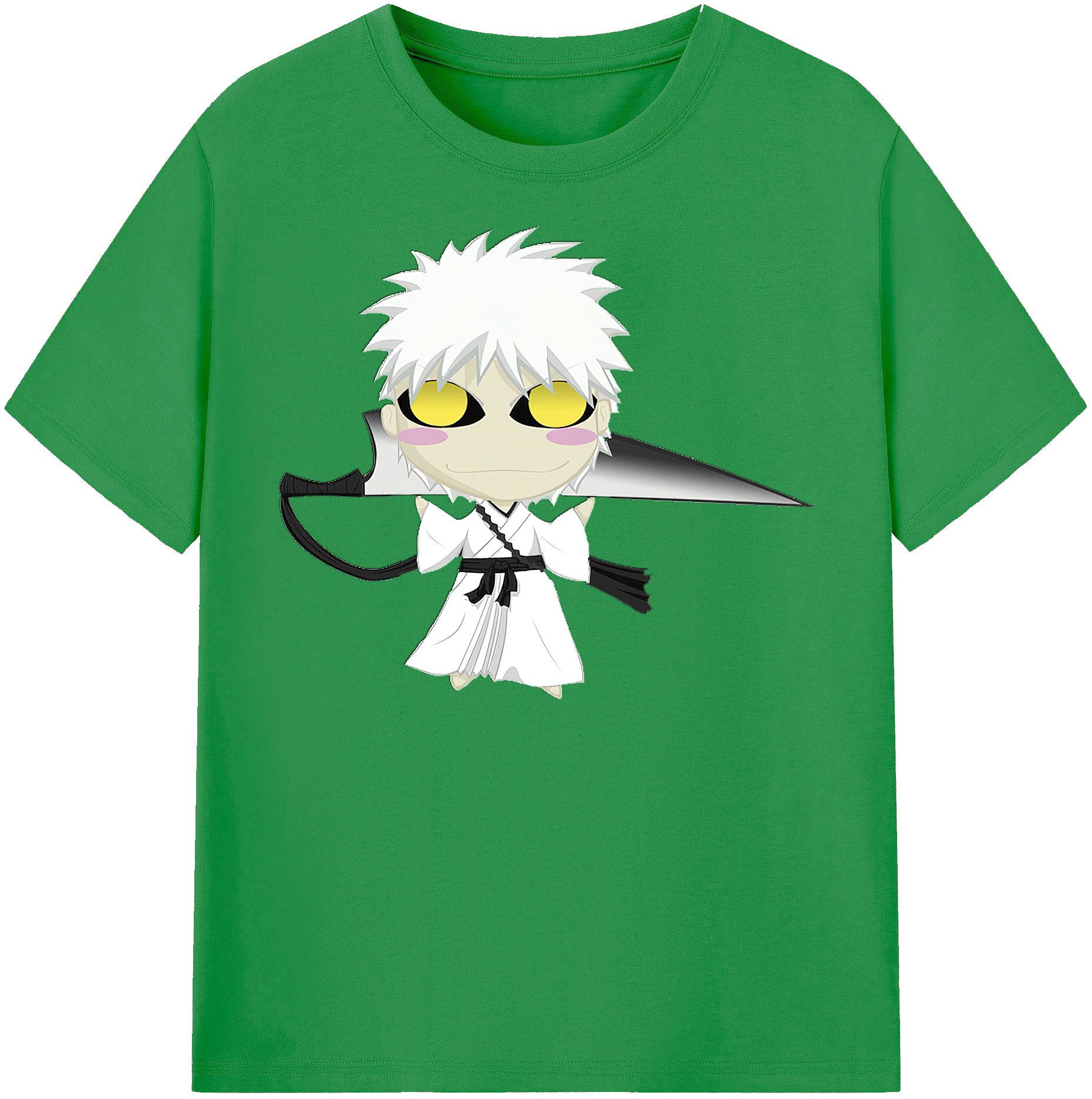 （画像用） ブリーチ 黒崎一護（くろさき いちご）BLEACH Kurosaki Ichigo レディースカジュアルプリントTシャツ（綿100％）
