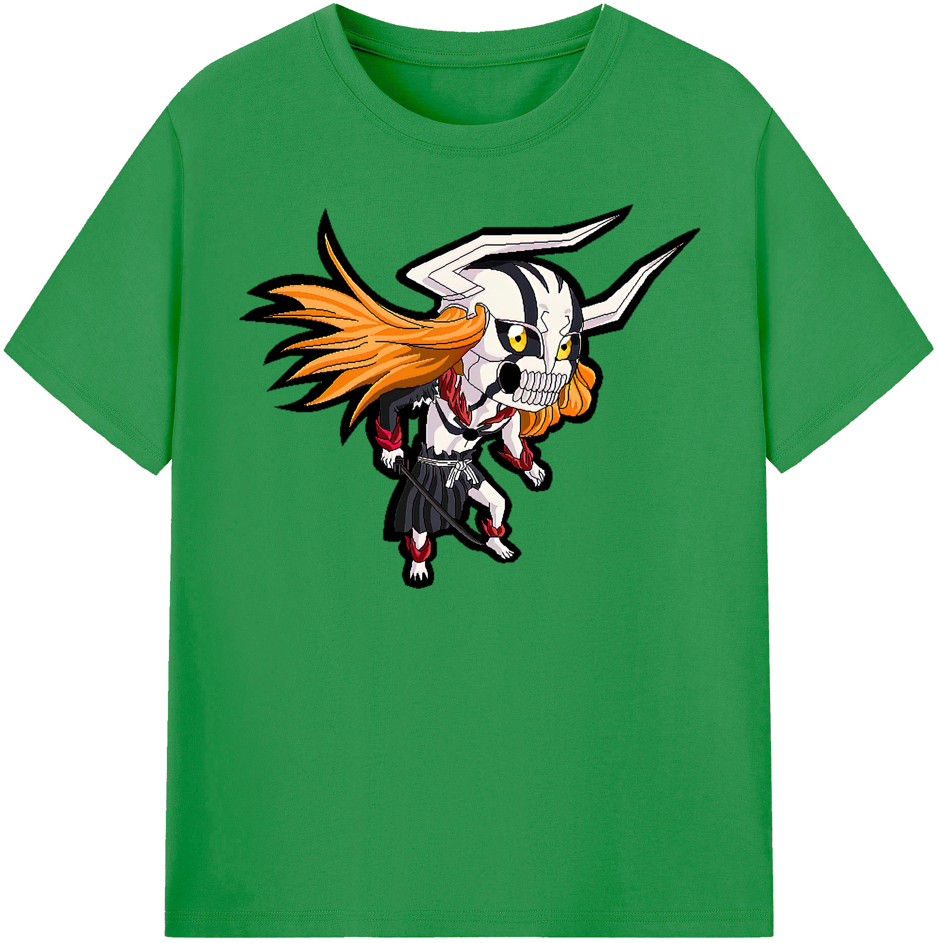 （画像用） ブリーチ 黒崎一護（くろさき いちご）BLEACH Kurosaki Ichigo レディースカジュアルプリントTシャツ（綿100％）