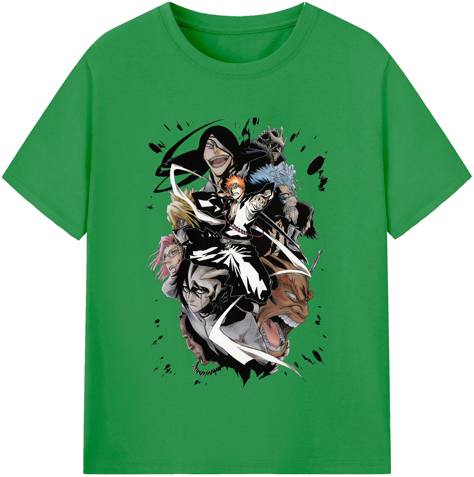 （画像用） ブリーチ 黒崎一護（くろさき いちご）BLEACH Kurosaki Ichigo レディースカジュアルプリントTシャツ（綿100％）