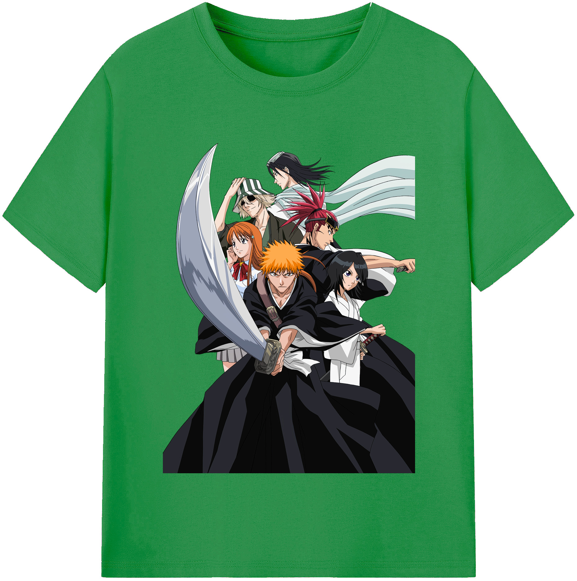 （画像用） ブリーチ 黒崎一護（くろさき いちご）BLEACH Kurosaki Ichigo レディースカジュアルプリントTシャツ（綿100％）