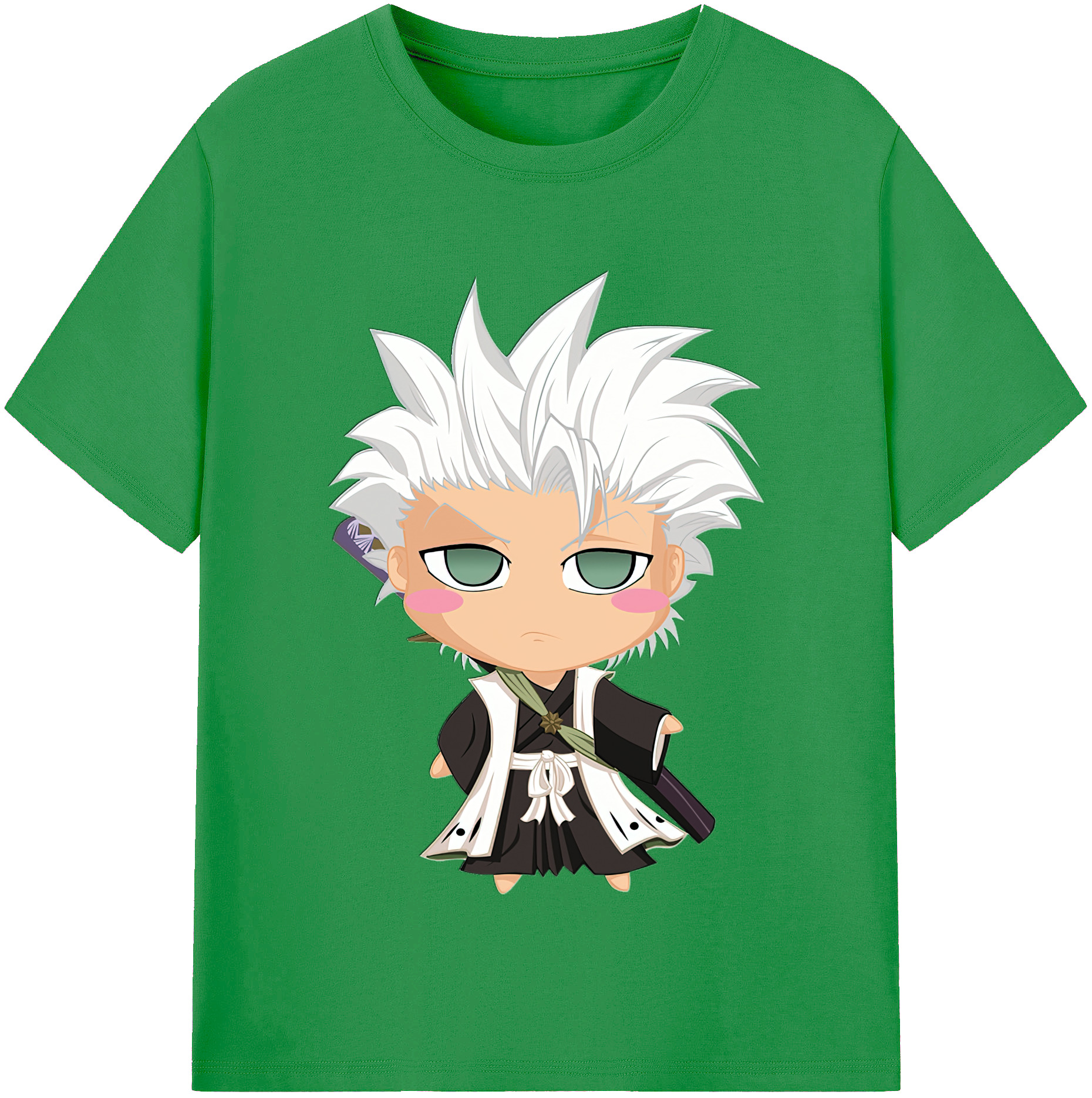 （画像用） ブリーチ 日番谷冬獅郎（ひつがや とうしろう） BLEACH Hitsugaya Toushirou レディースカジュアルプリントTシャツ（綿100％）
