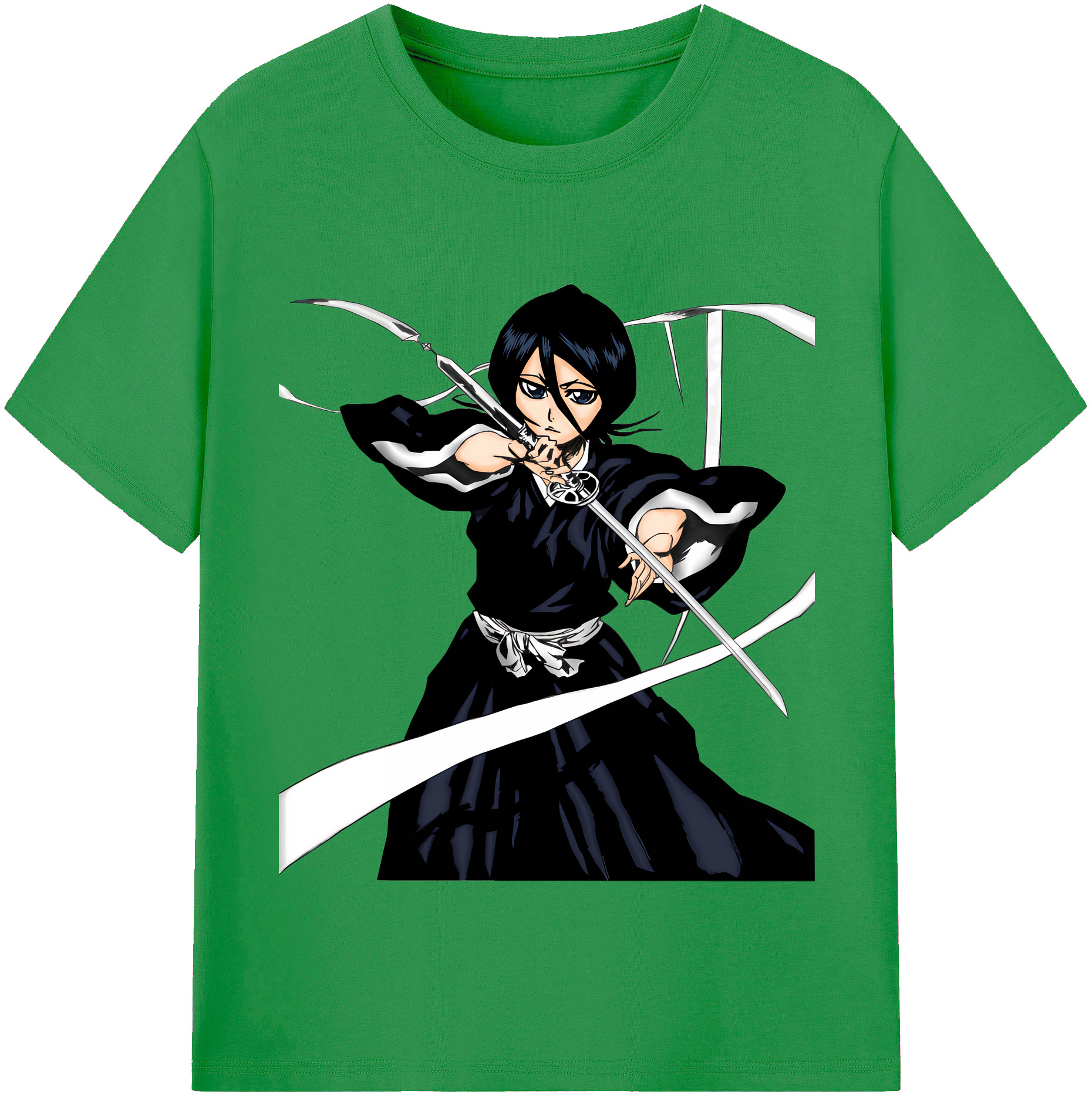 （画像用） ブリーチ 朽木ルキア BLEACH Kuchiki Rukia レディースカジュアルプリントTシャツ（綿100％）