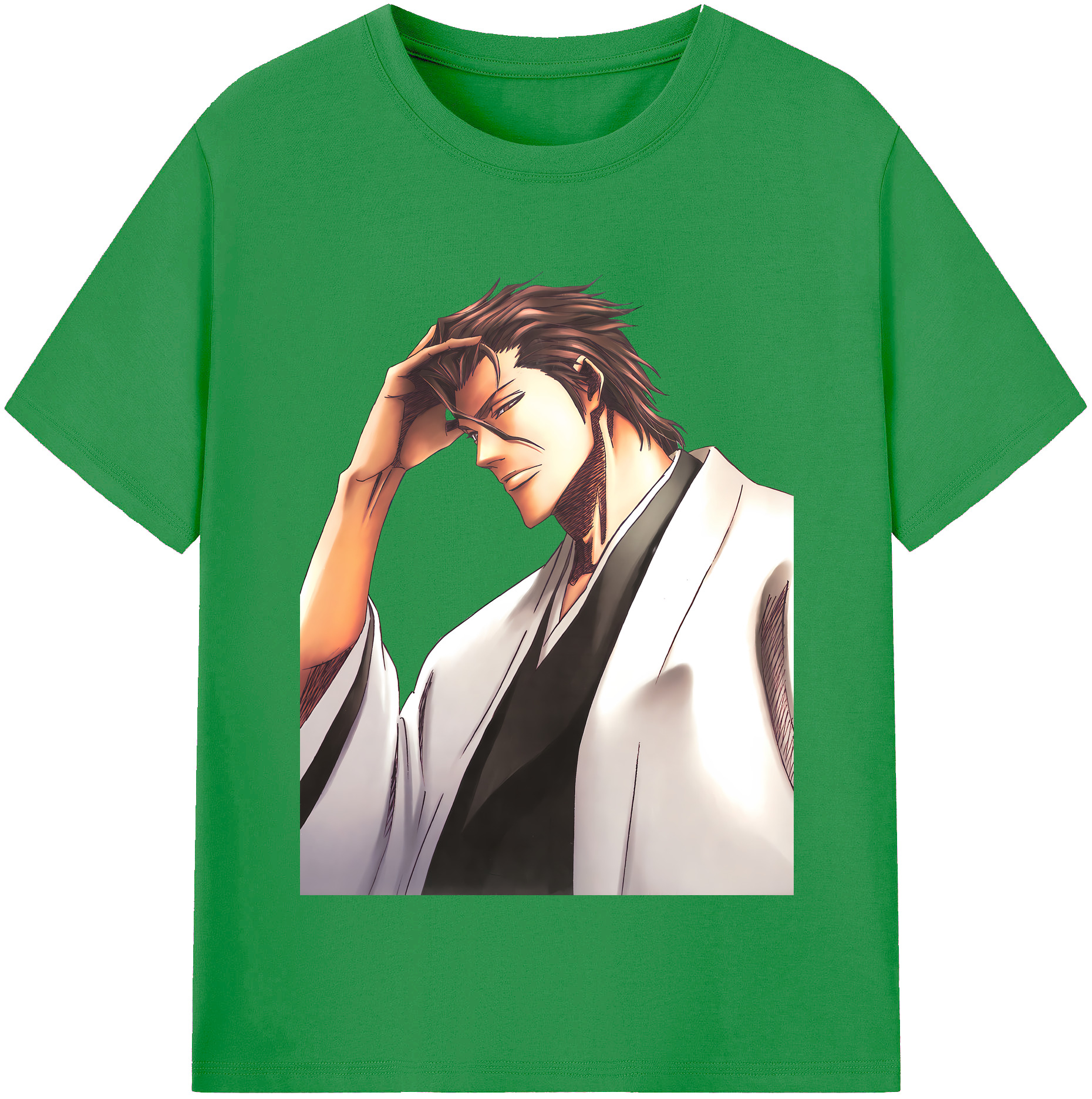 （画像用） ブリーチ 藍染 惣右介（あいぜん そうすけ） BLEACH Aizen Sousuke レディースカジュアルプリントTシャツ（綿100％）