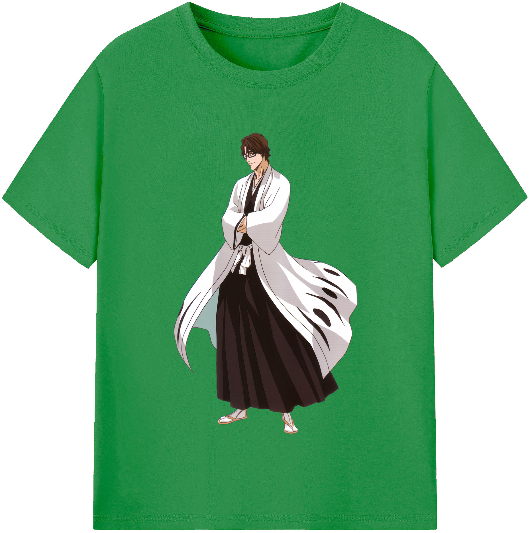 （画像用） ブリーチ 藍染 惣右介（あいぜん そうすけ） BLEACH Aizen Sousuke レディースカジュアルプリントTシャツ（綿100％）