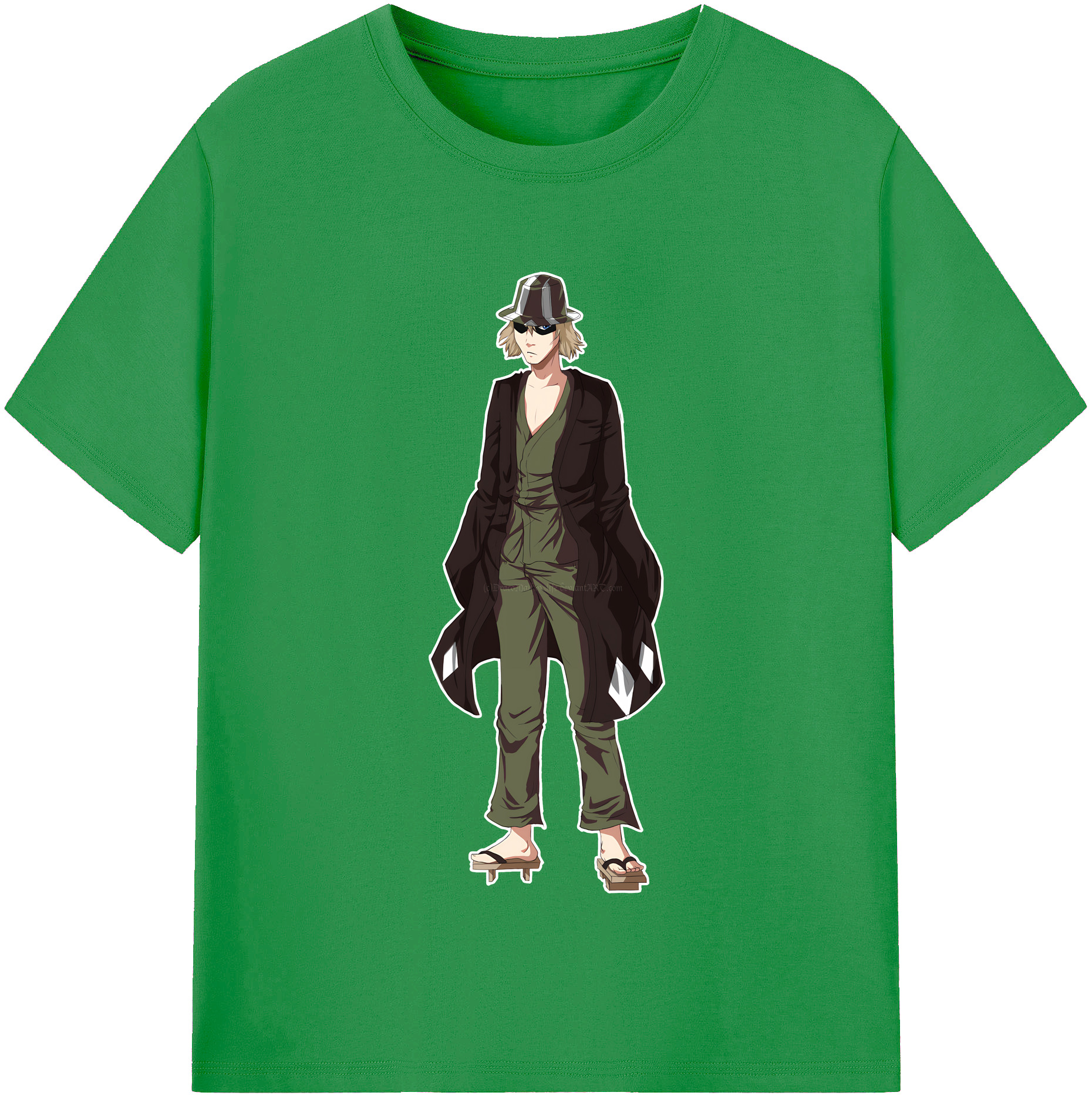 （画像用） "ブリーチ 浦原 喜助（うらはら きすけ） BLEACH Urahara Kisuke " レディースカジュアルプリントTシャツ（綿100％）