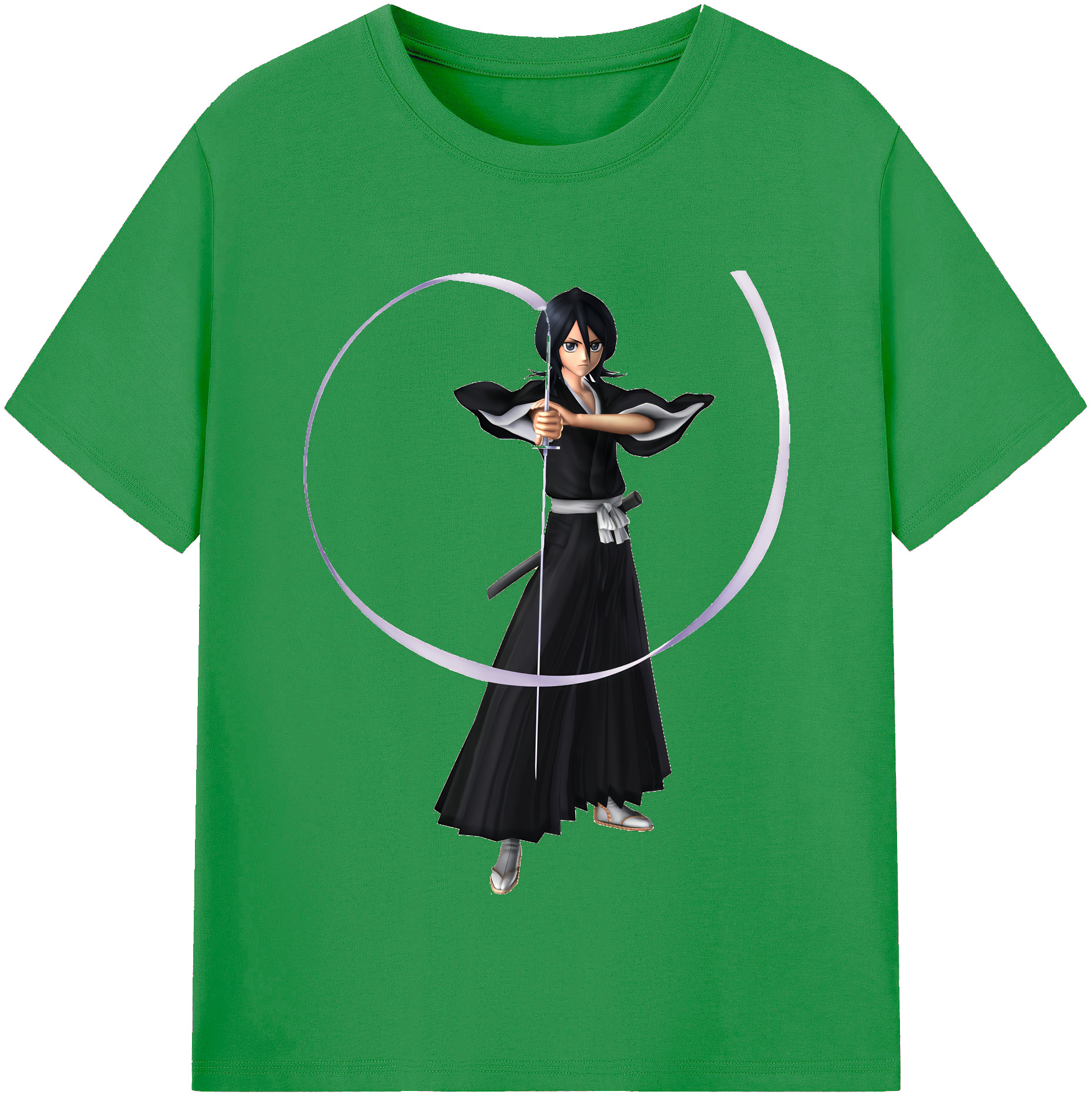 （画像用） ブリーチ 朽木ルキア BLEACH Kuchiki Rukia レディースカジュアルプリントTシャツ（綿100％）