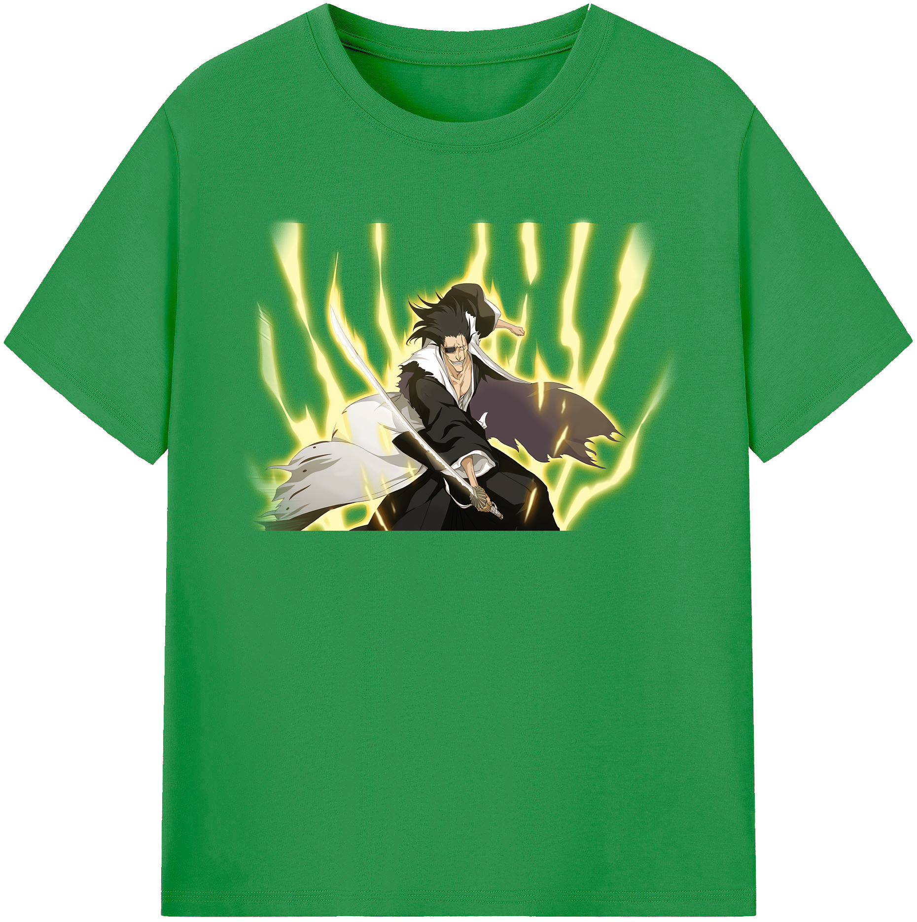 （画像用） ブリーチ ざらき けんぱち BLEACH Zaraki Kenpachi レディースカジュアルプリントTシャツ（綿100％）
