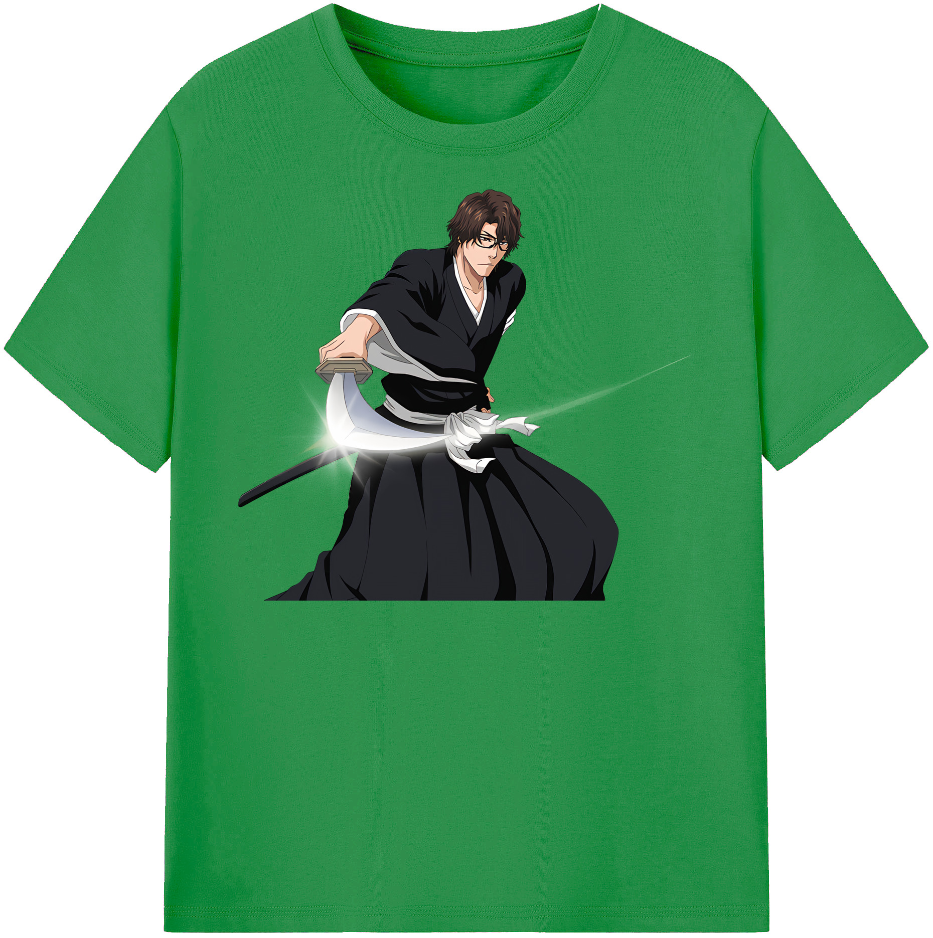 （画像用） ブリーチ 藍染 惣右介（あいぜん そうすけ） BLEACH Aizen Sousuke レディースカジュアルプリントTシャツ（綿100％）