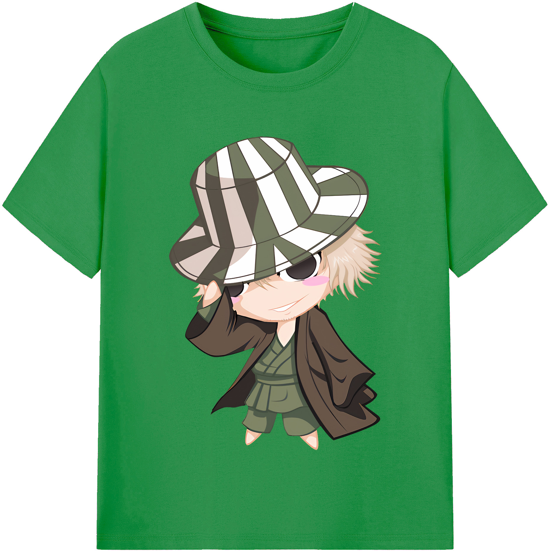 （画像用） "ブリーチ 浦原 喜助（うらはら きすけ） BLEACH Urahara Kisuke " レディースカジュアルプリントTシャツ（綿100％）