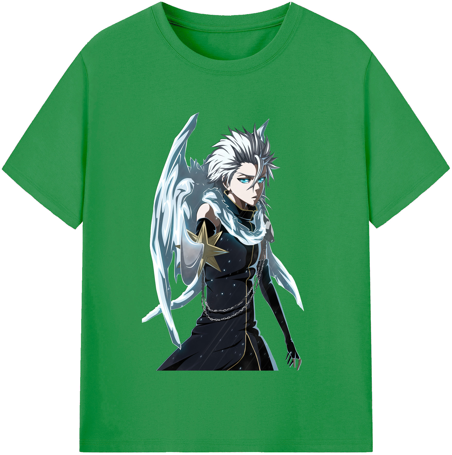（画像用） ブリーチ 日番谷冬獅郎（ひつがや とうしろう） BLEACH Hitsugaya Toushirou レディースカジュアルプリントTシャツ（綿100％）