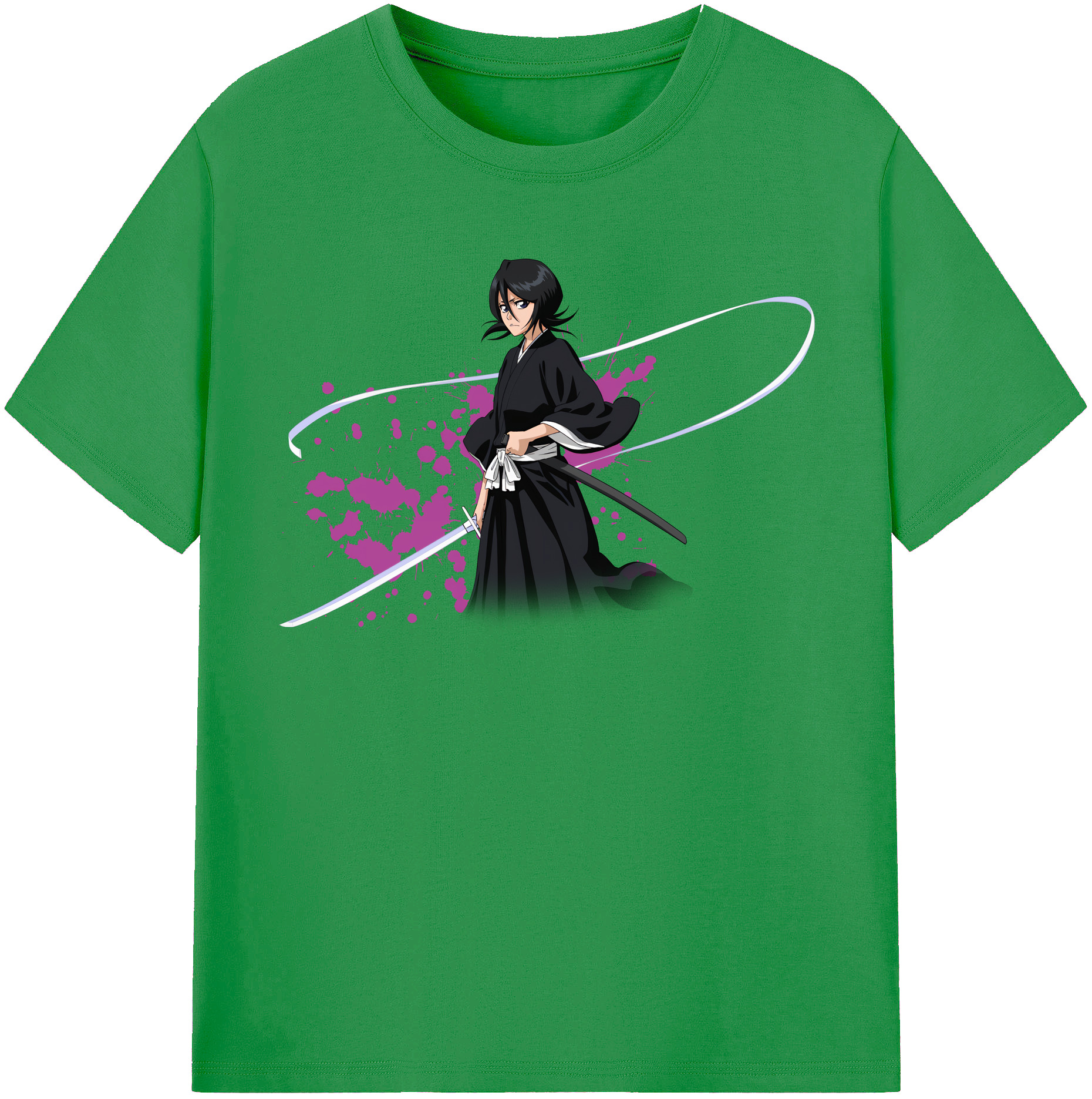 （画像用） ブリーチ 朽木ルキア BLEACH Kuchiki Rukia レディースカジュアルプリントTシャツ（綿100％）