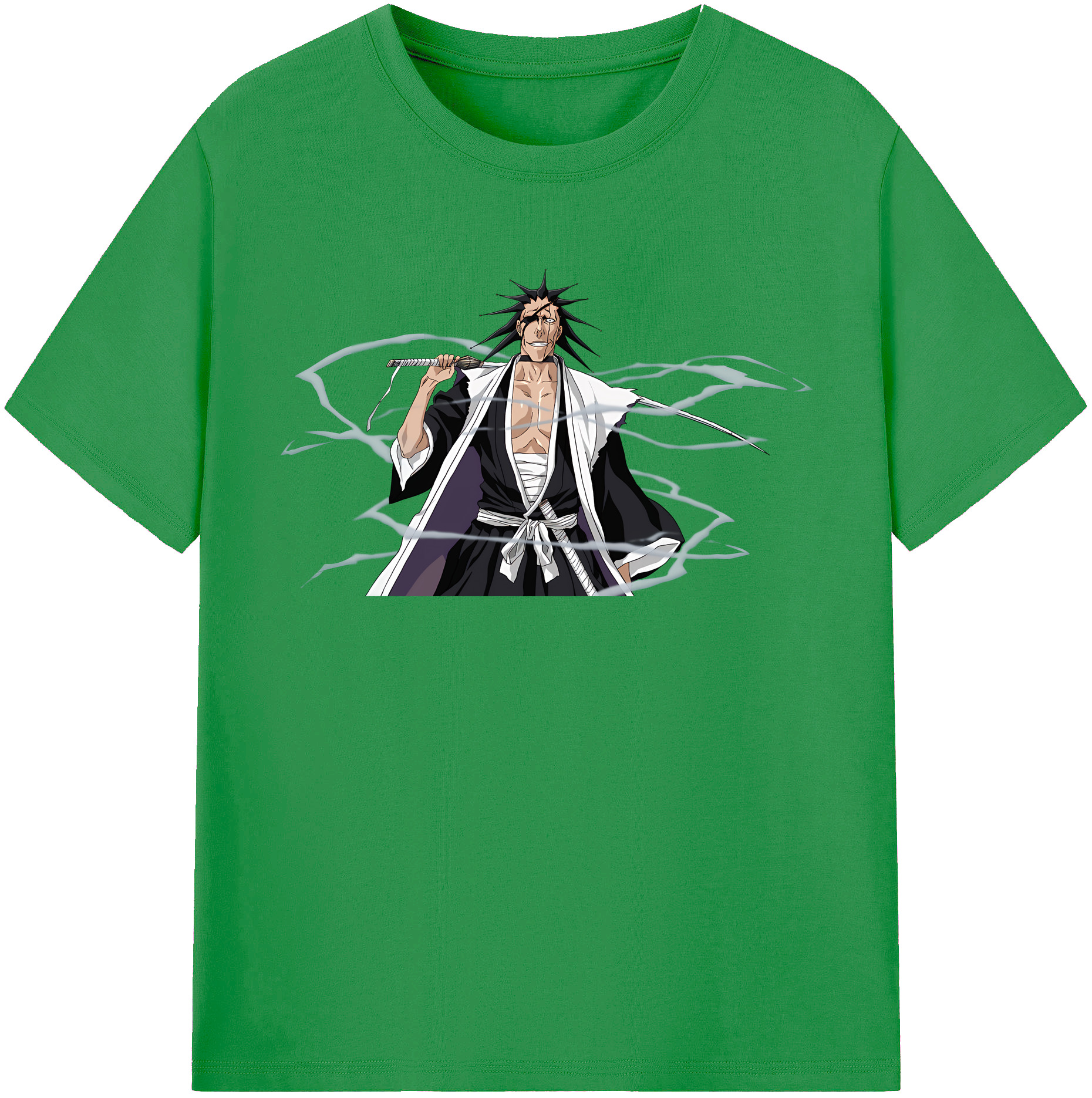 （画像用） ブリーチ ざらき けんぱち BLEACH Zaraki Kenpachi レディースカジュアルプリントTシャツ（綿100％）