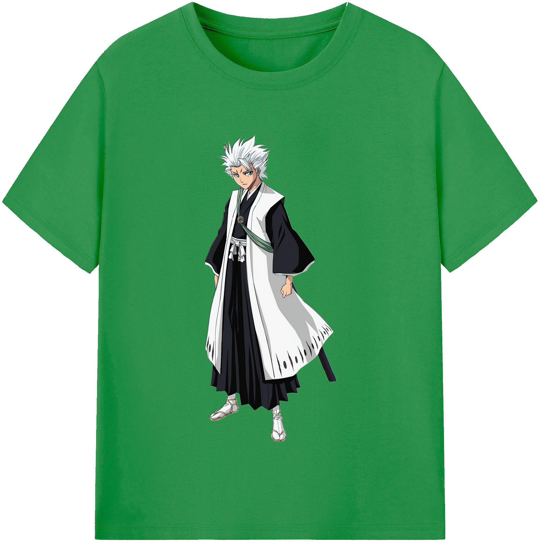 （画像用） ブリーチ 日番谷冬獅郎（ひつがや とうしろう） BLEACH Hitsugaya Toushirou レディースカジュアルプリントTシャツ（綿100％）