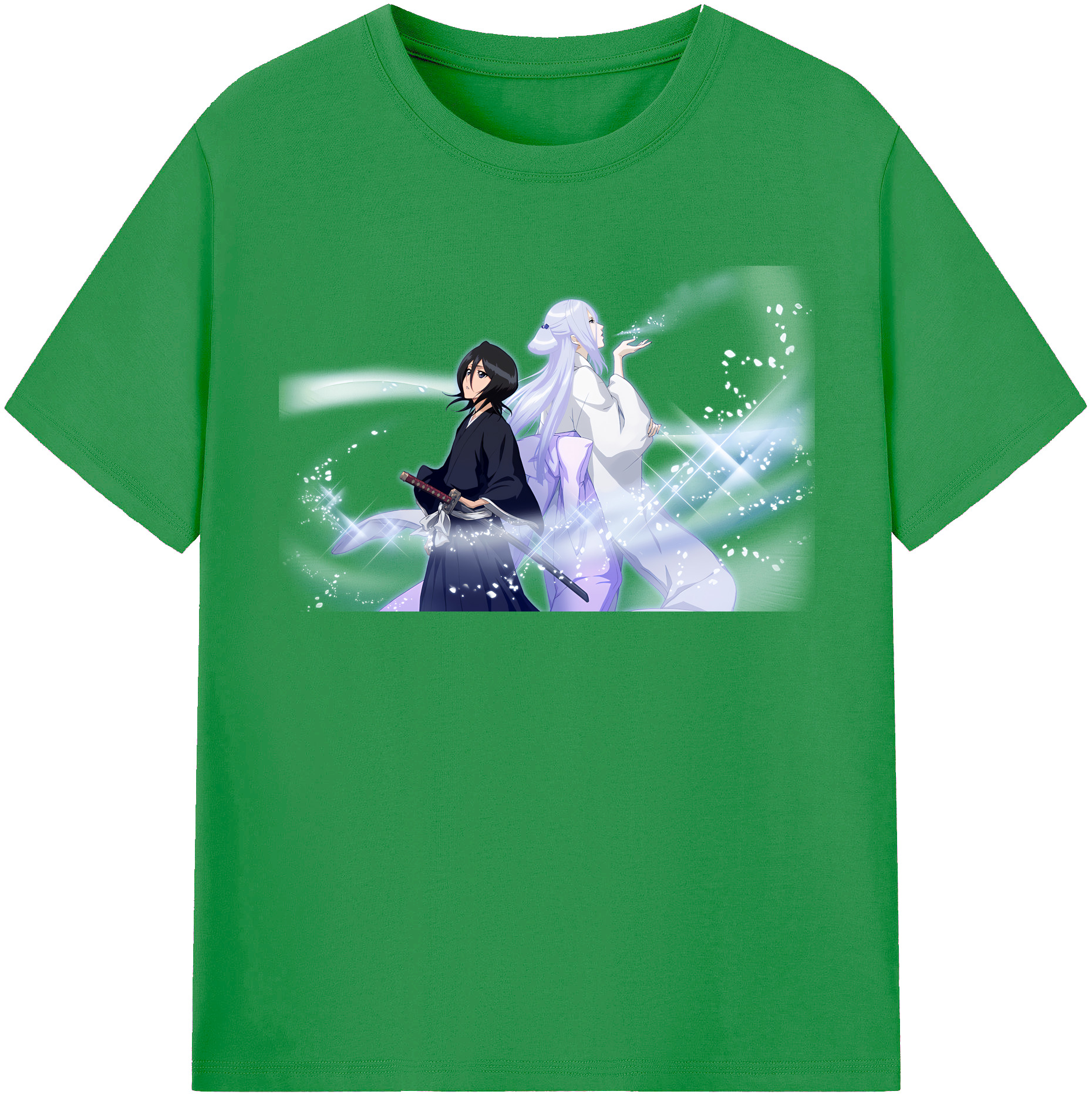 （画像用） ブリーチ 朽木ルキア BLEACH Kuchiki Rukia レディースカジュアルプリントTシャツ（綿100％）