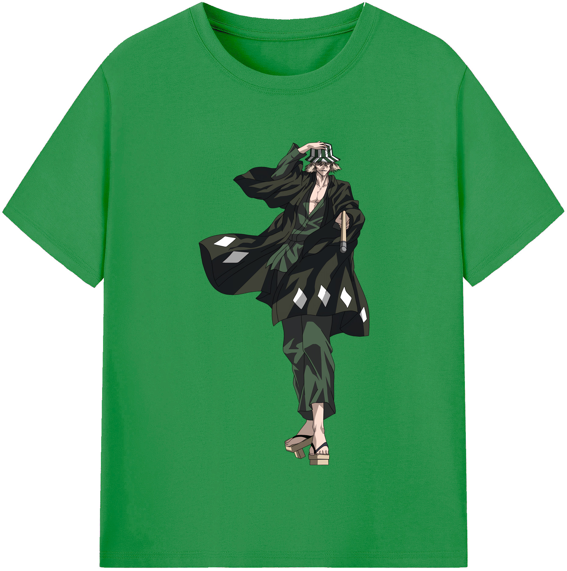 （画像用） "ブリーチ 浦原 喜助（うらはら きすけ） BLEACH Urahara Kisuke " レディースカジュアルプリントTシャツ（綿100％）