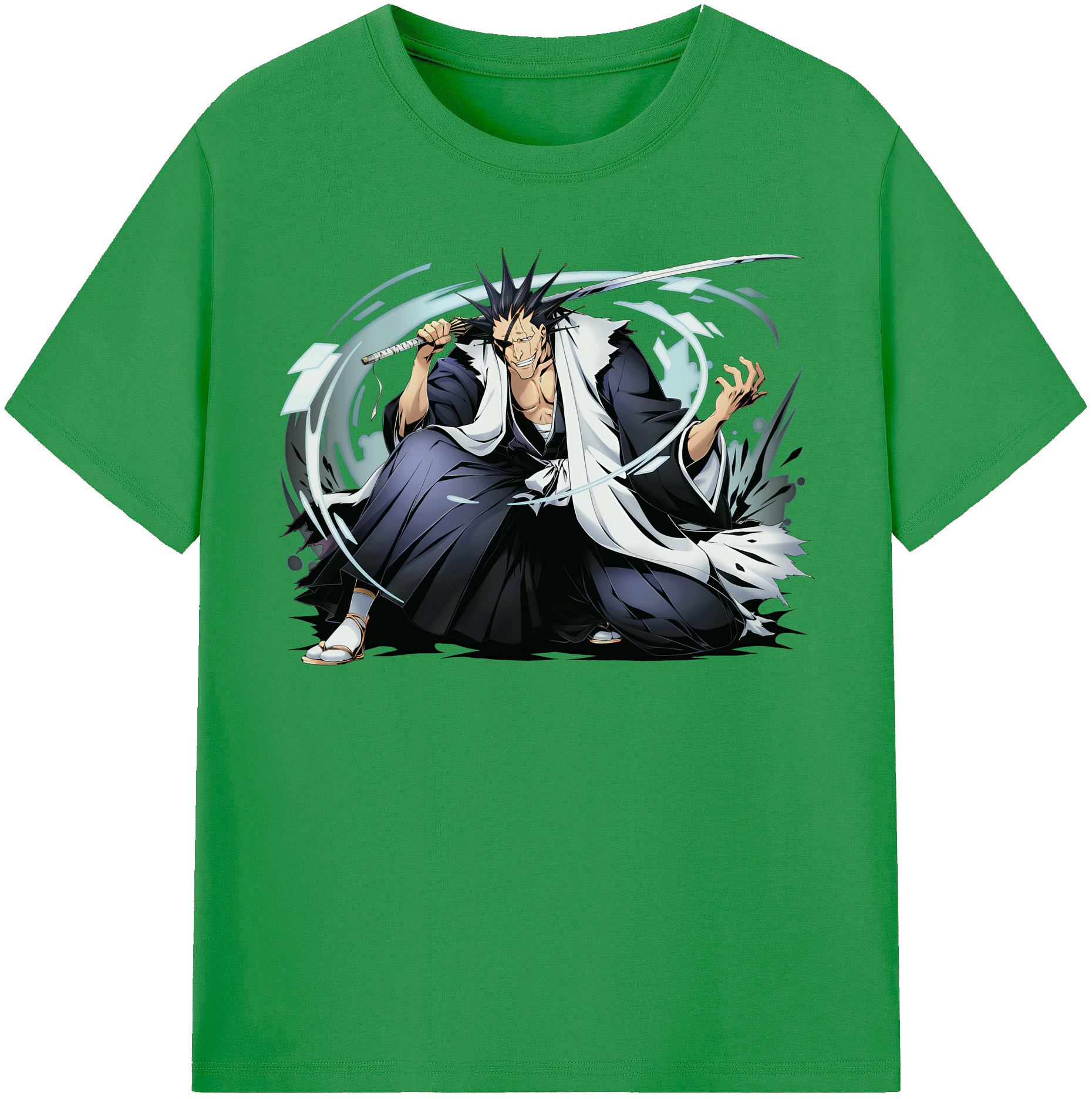 （画像用） ブリーチ ざらき けんぱち BLEACH Zaraki Kenpachi レディースカジュアルプリントTシャツ（綿100％）