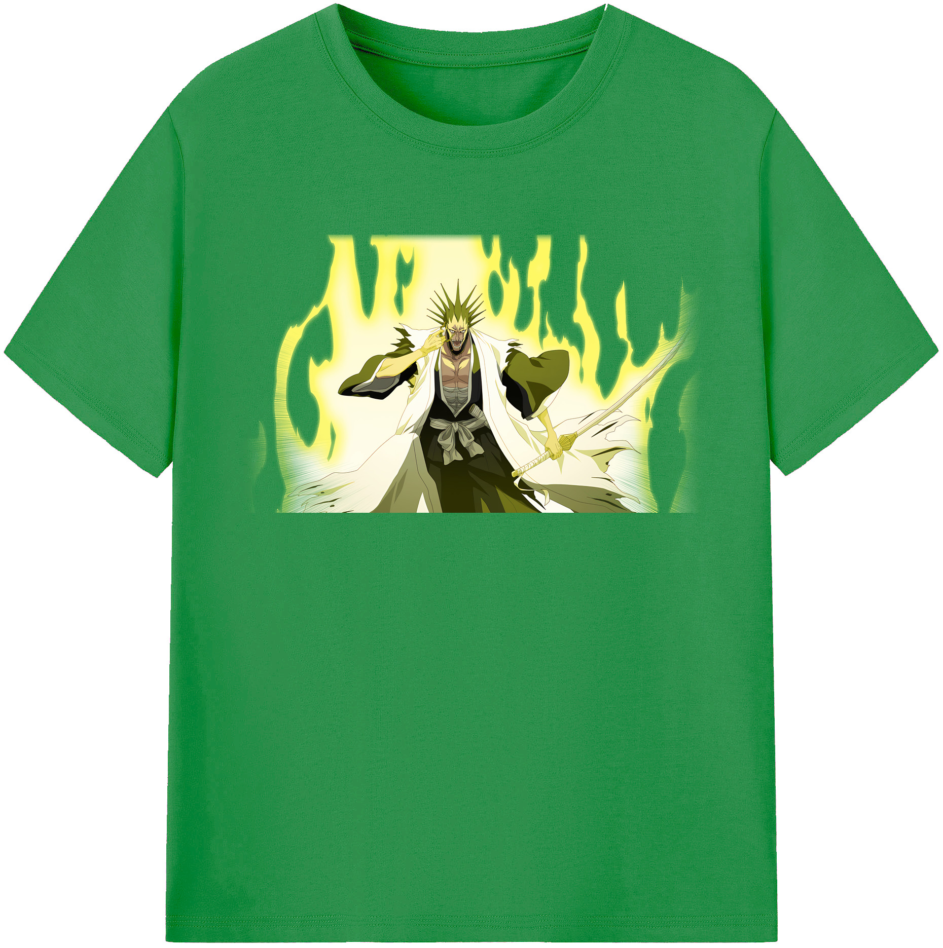 （画像用） ブリーチ ざらき けんぱち BLEACH Zaraki Kenpachi レディースカジュアルプリントTシャツ（綿100％）