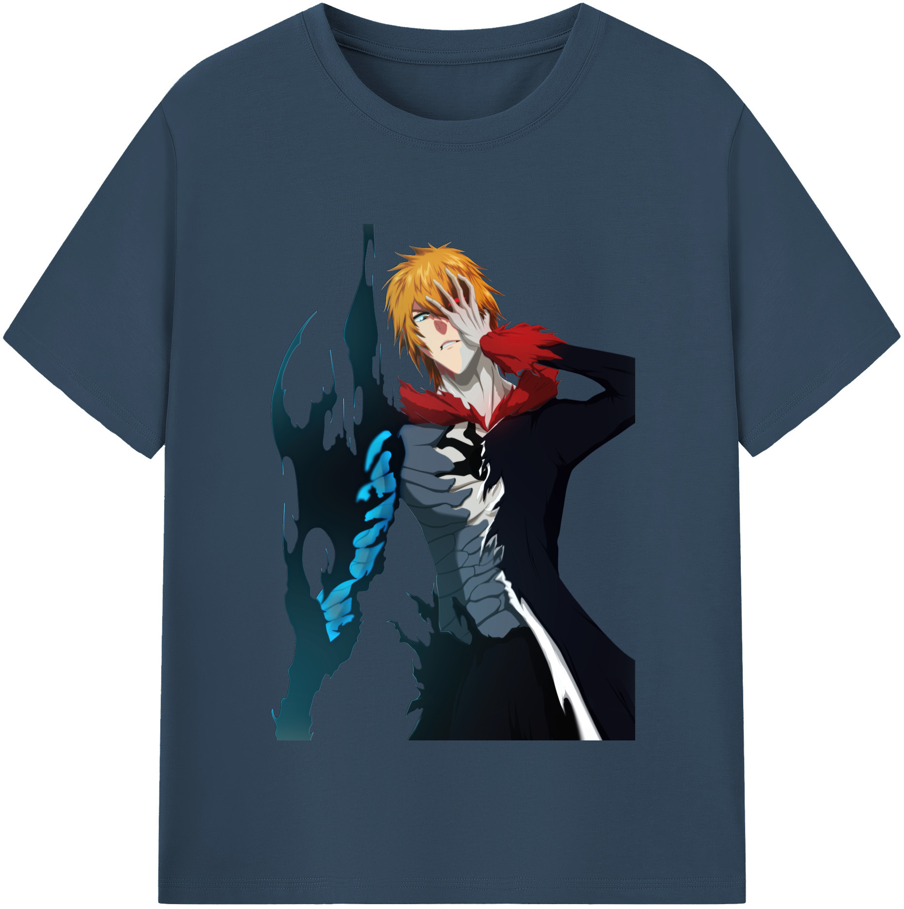 （画像用） ブリーチ 黒崎一護（くろさき いちご）BLEACH Kurosaki Ichigo レディースカジュアルプリントTシャツ（綿100％）