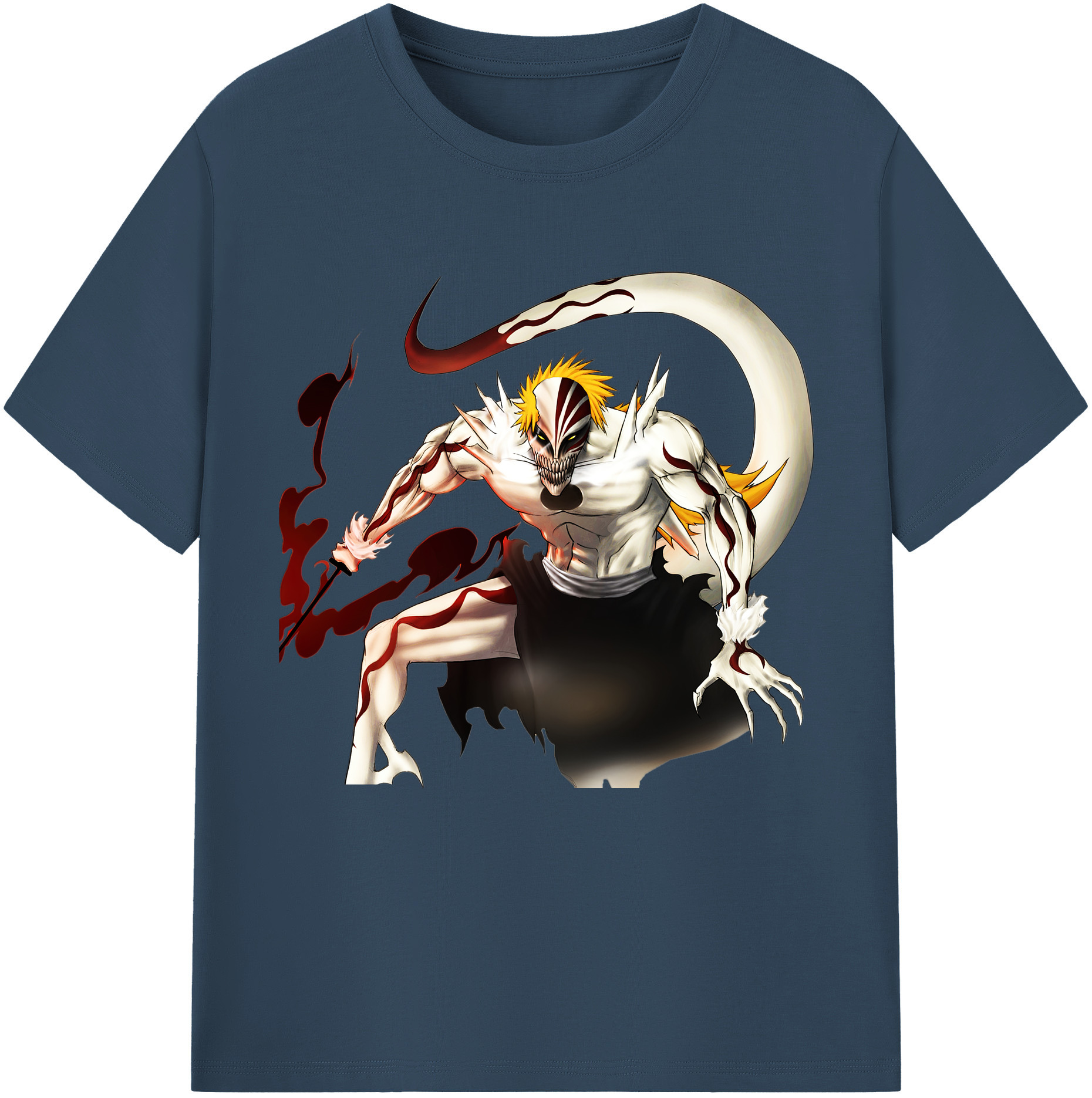 （画像用） ブリーチ 黒崎一護（くろさき いちご）BLEACH Kurosaki Ichigo レディースカジュアルプリントTシャツ（綿100％）