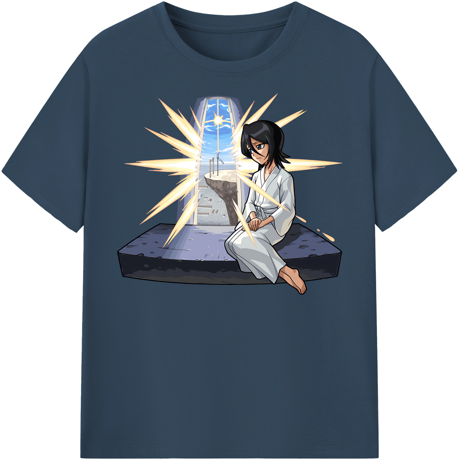 （画像用） ブリーチ 朽木ルキア BLEACH Kuchiki Rukia レディースカジュアルプリントTシャツ（綿100％）