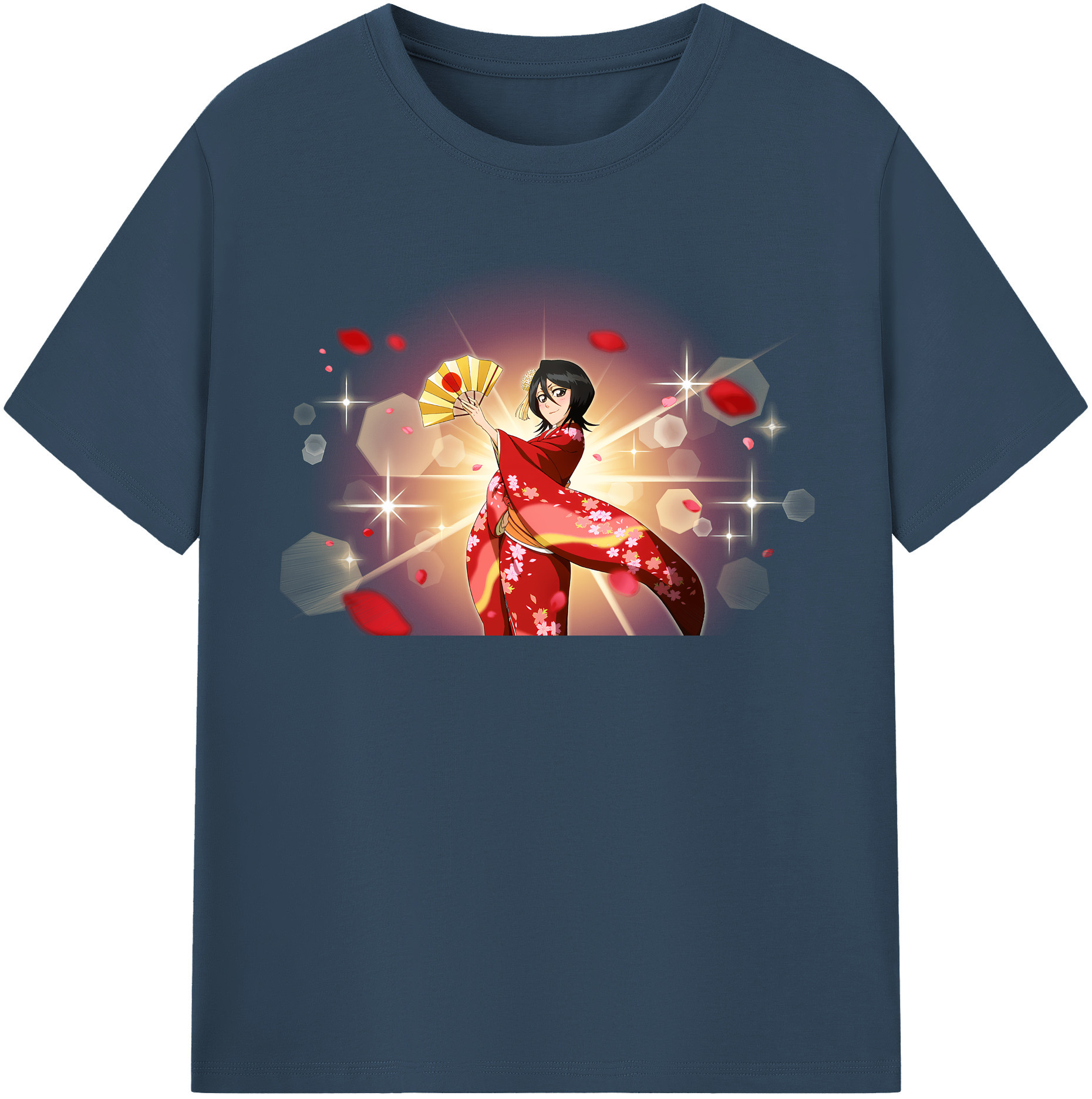 （画像用） ブリーチ 朽木ルキア BLEACH Kuchiki Rukia レディースカジュアルプリントTシャツ（綿100％）