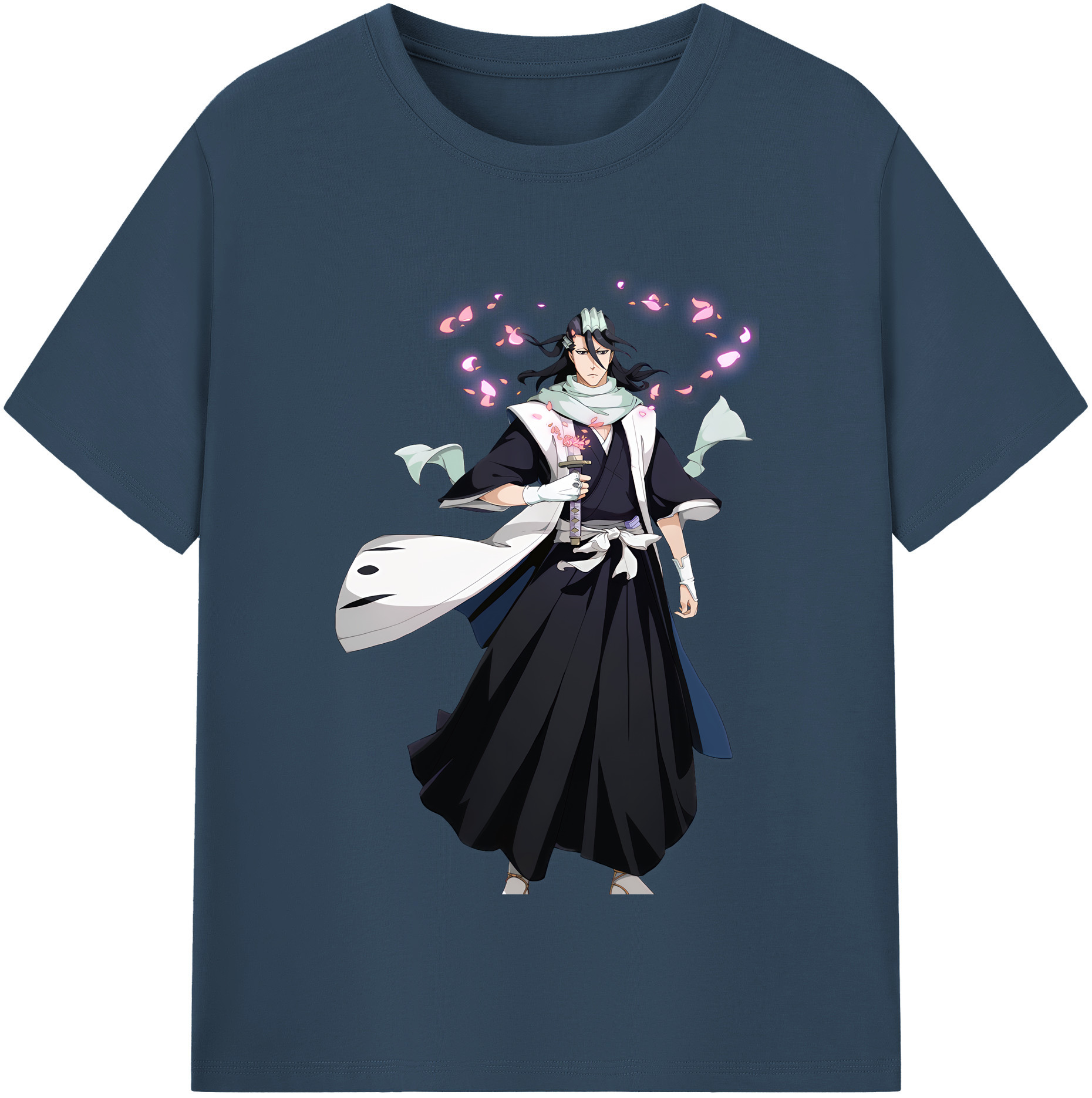 （画像用） ブリーチ くちき びゃくや BLEACH Kuchiki Byakuya レディースカジュアルプリントTシャツ（綿100％）