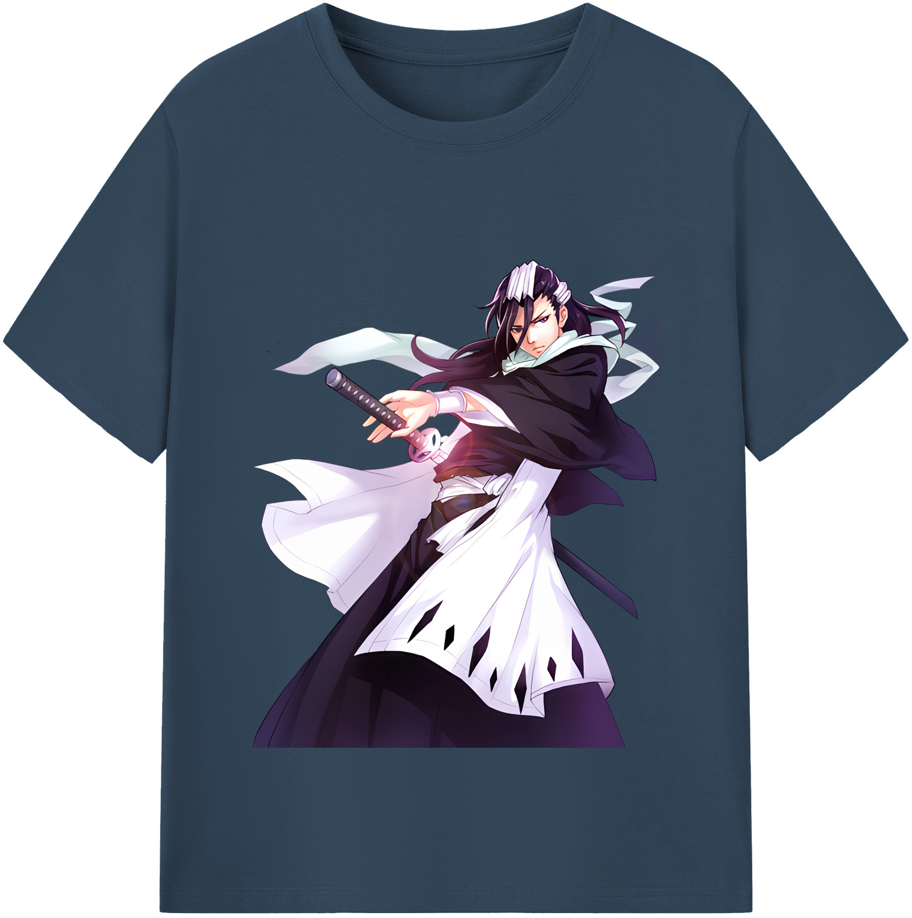 （画像用） ブリーチ くちき びゃくや BLEACH Kuchiki Byakuya レディースカジュアルプリントTシャツ（綿100％）