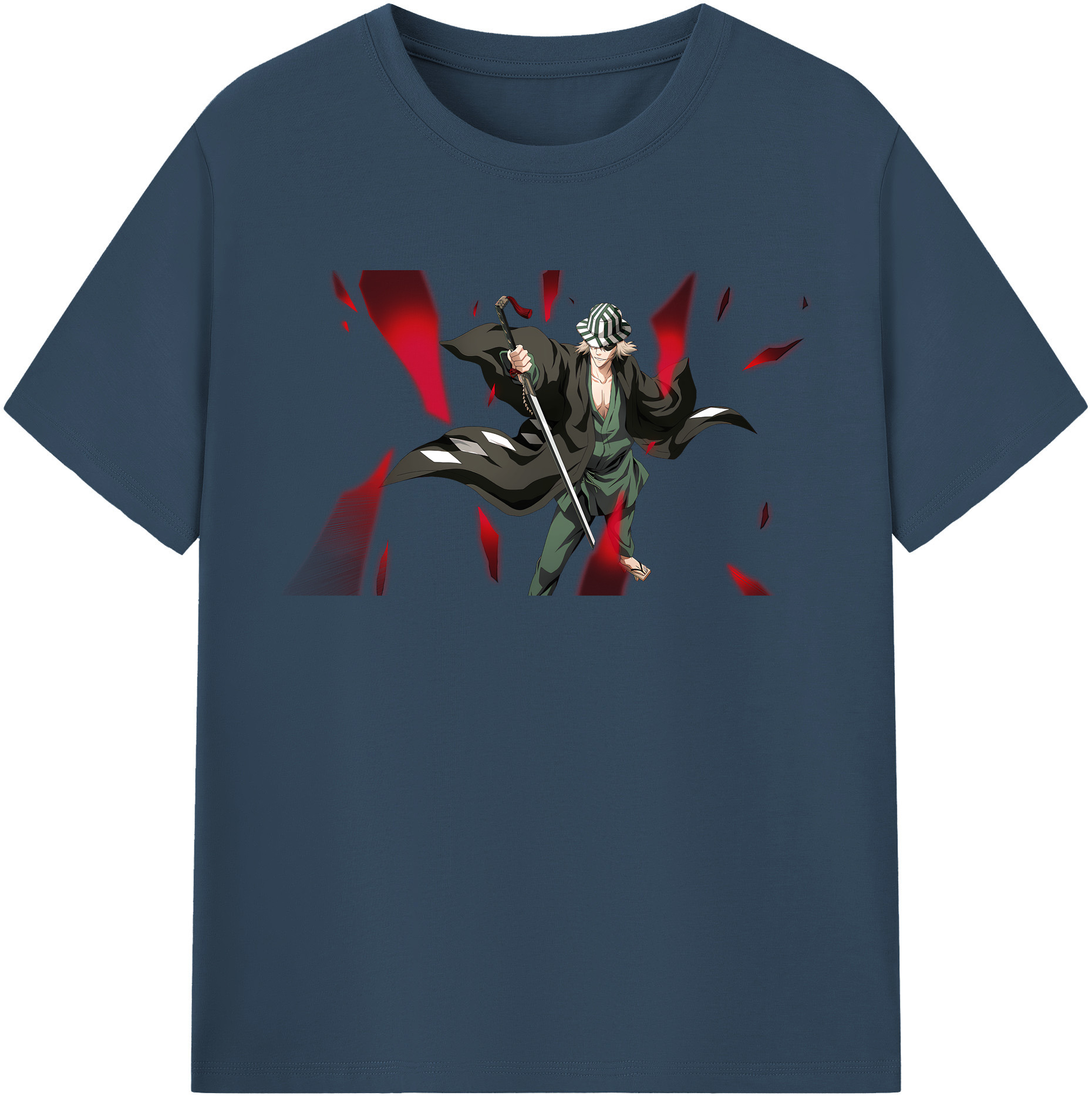 （画像用） "ブリーチ 浦原 喜助（うらはら きすけ） BLEACH Urahara Kisuke " レディースカジュアルプリントTシャツ（綿100％）
