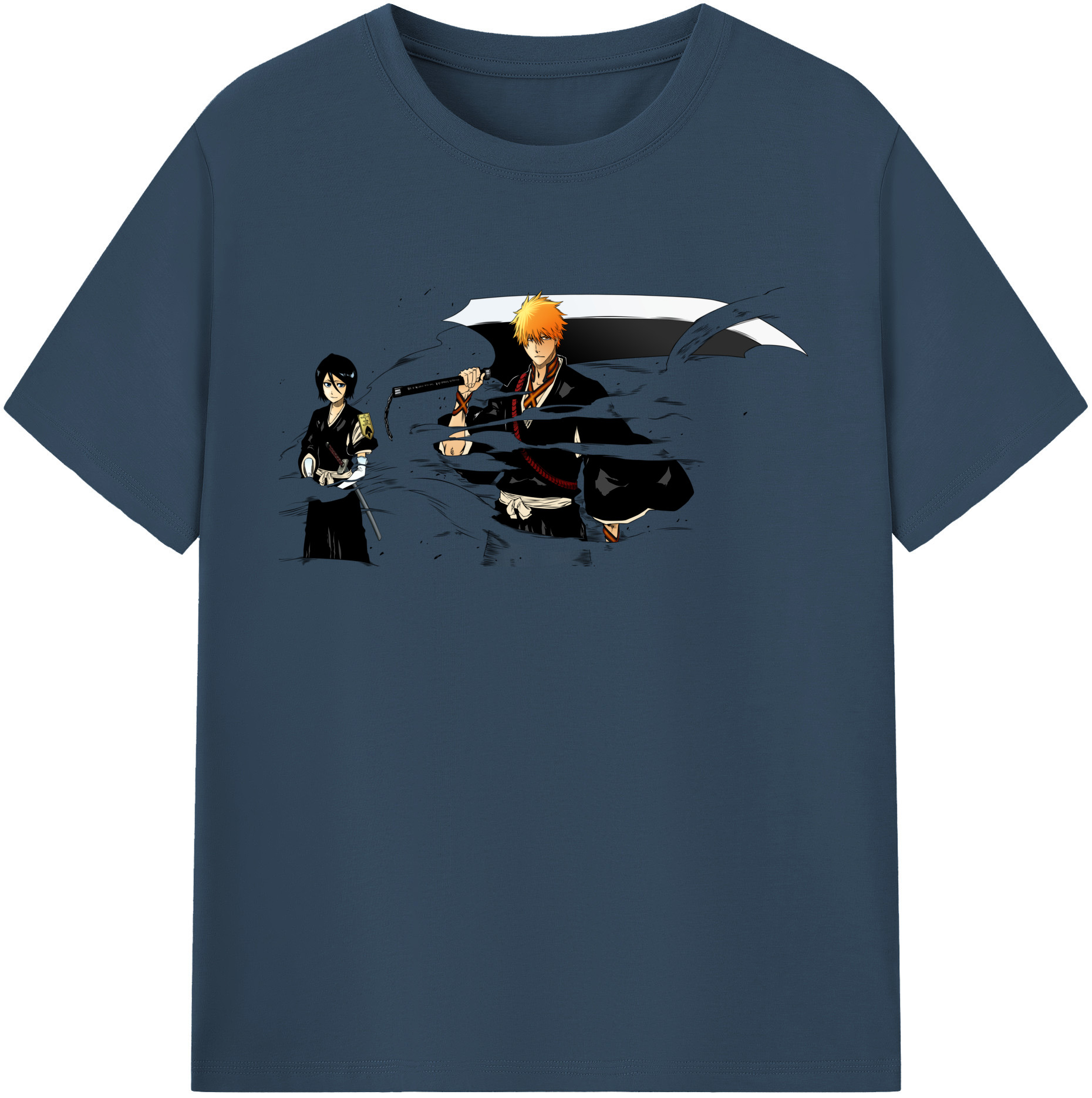 （画像用） ブリーチ 黒崎一護（くろさき いちご）BLEACH Kurosaki Ichigo レディースカジュアルプリントTシャツ（綿100％）